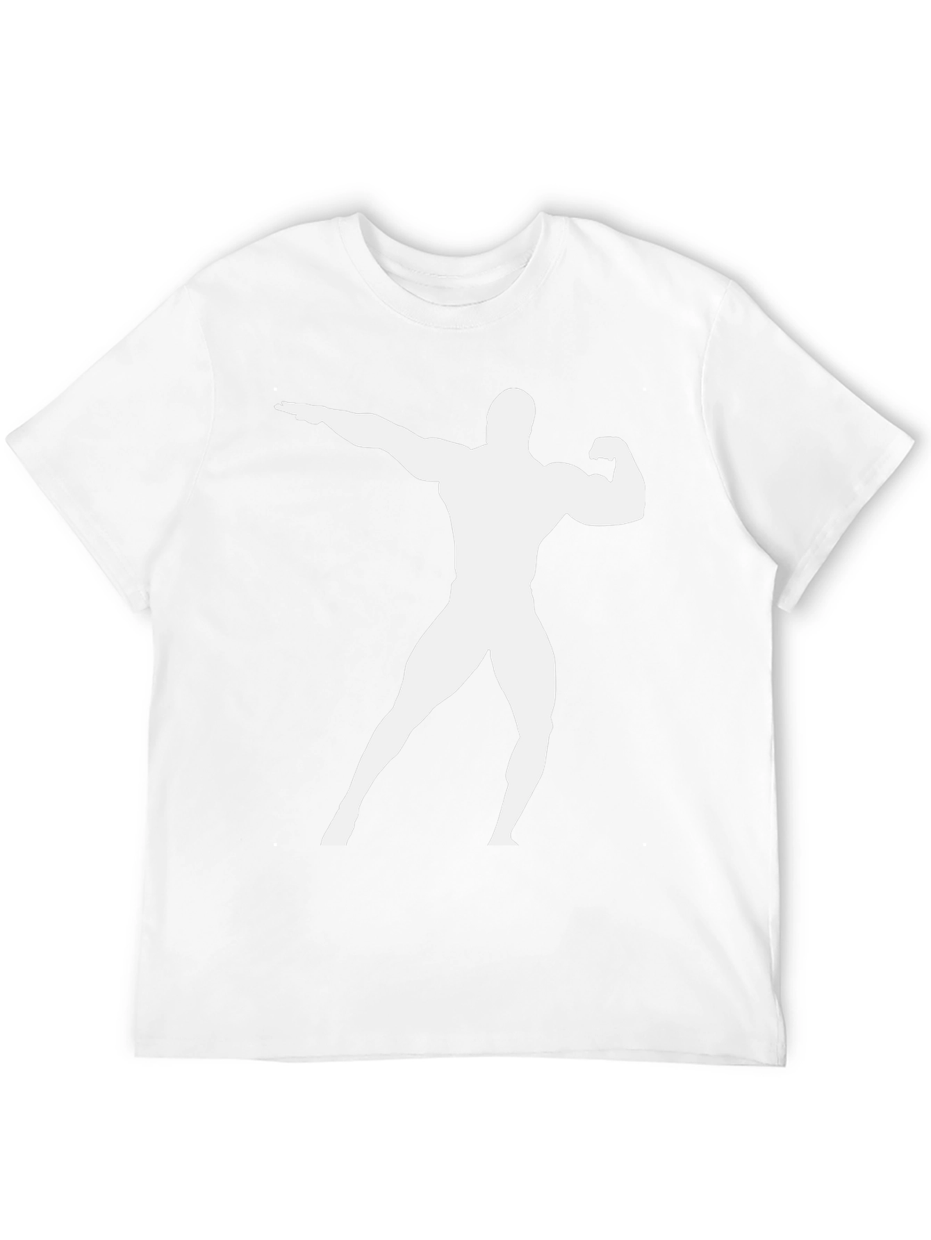 Bodybuilder Silhouette Black T-Shirt - Fitness Apparel