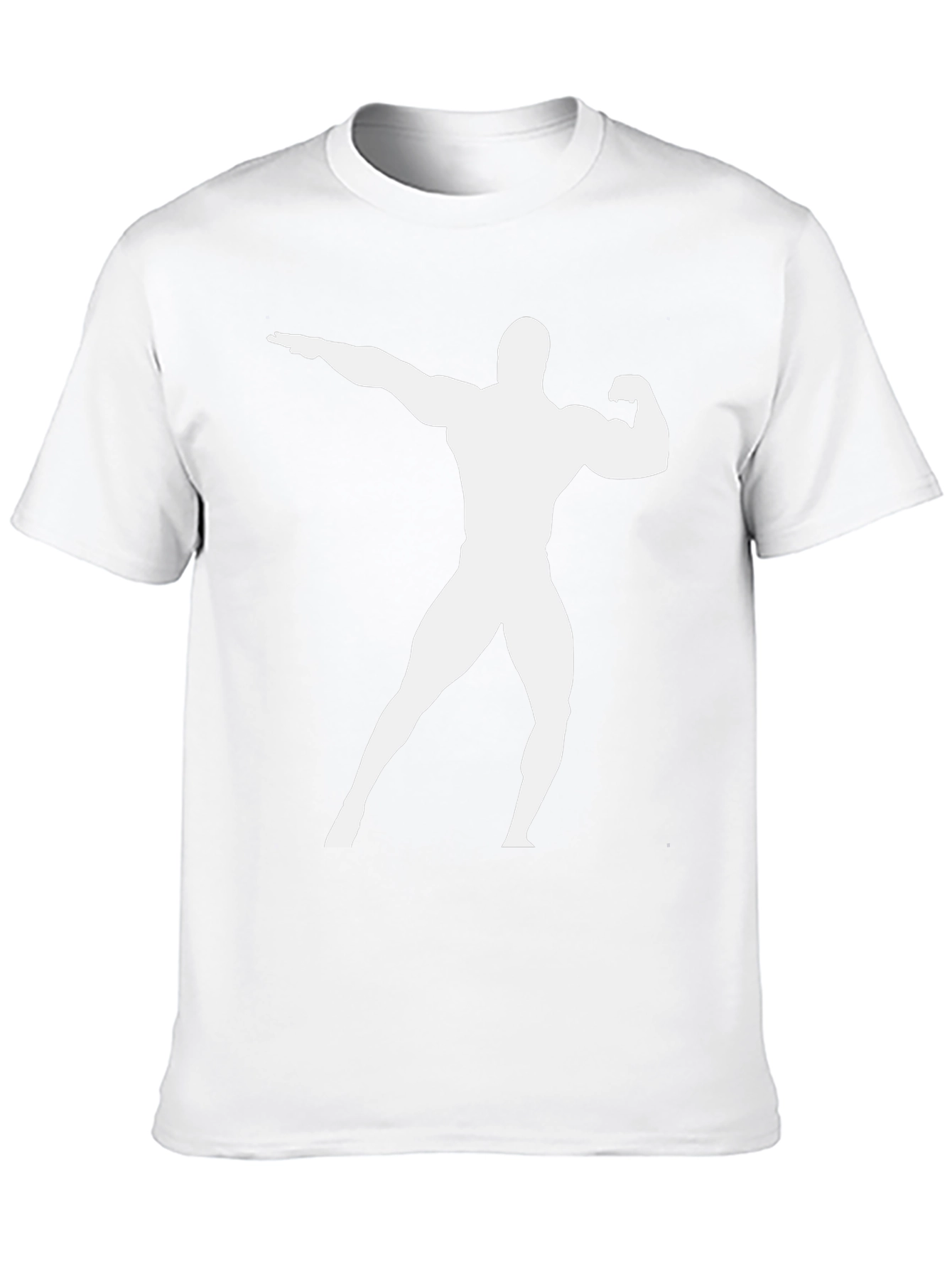 Bodybuilder Silhouette Black T-Shirt - Fitness Apparel