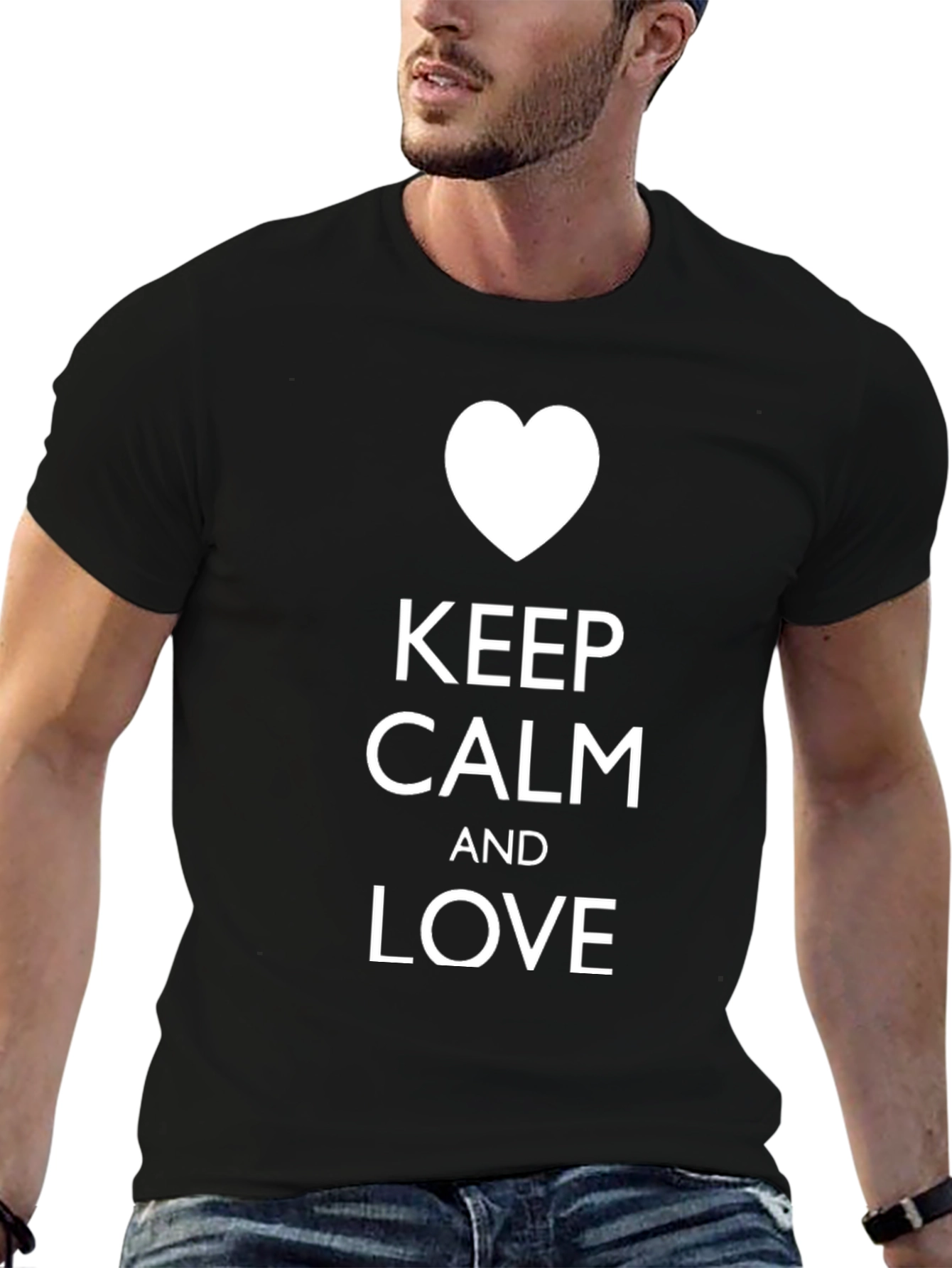Keep Calm and Love Black T-Shirt