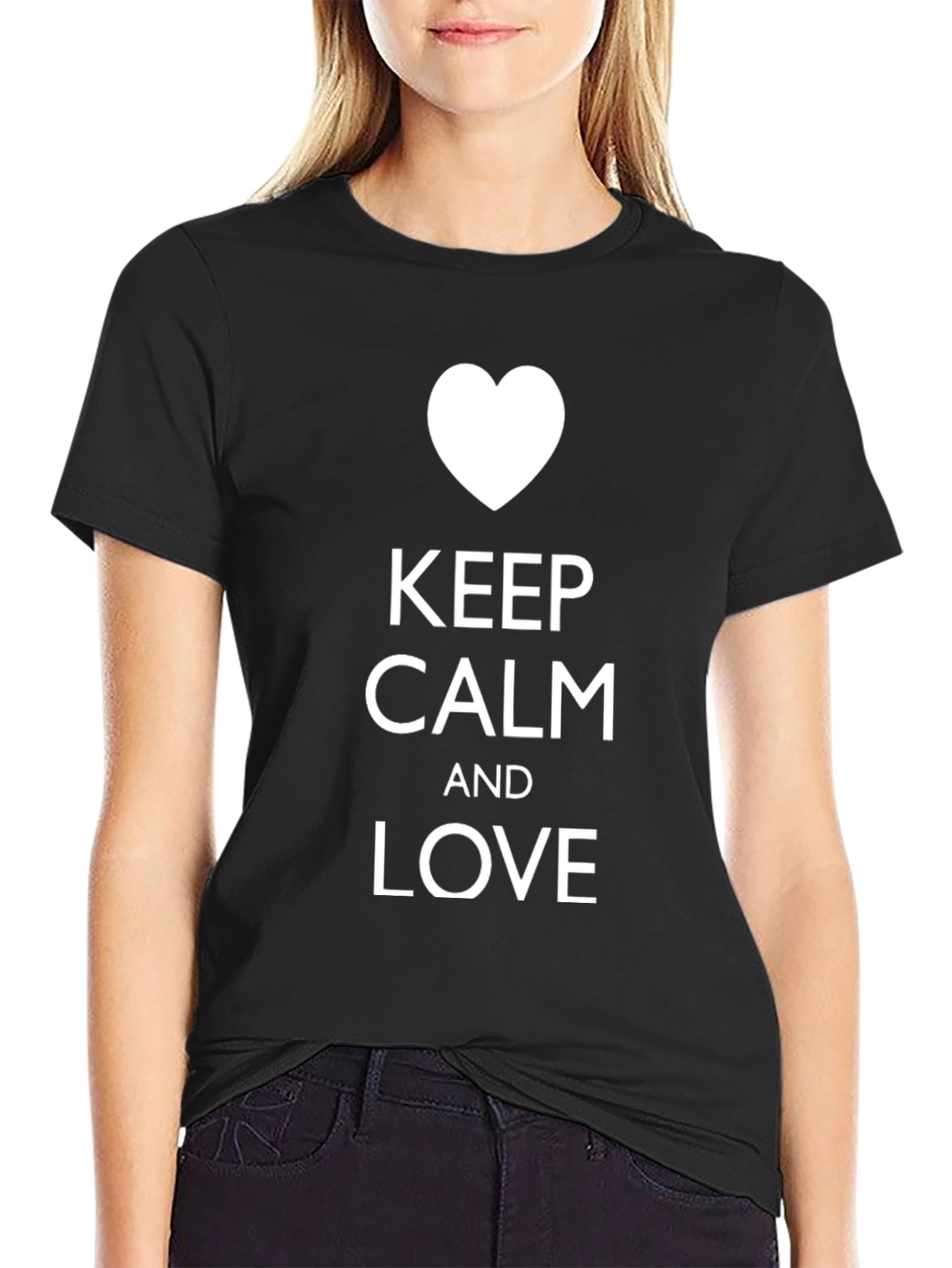Keep Calm and Love Black T-Shirt