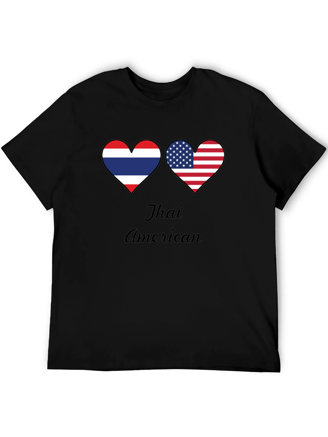 Thai American Pride T-Shirt - Heart Flag Design
