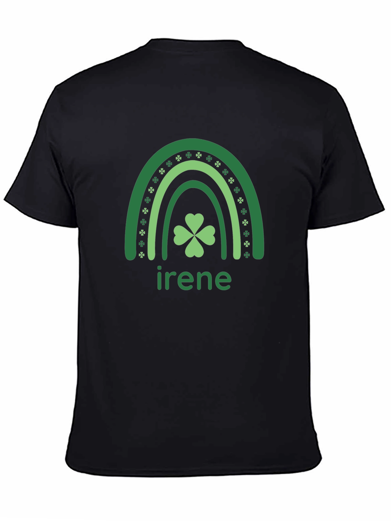 St. Patricks Day Irene Rainbow Shamrock Graphic Tee
