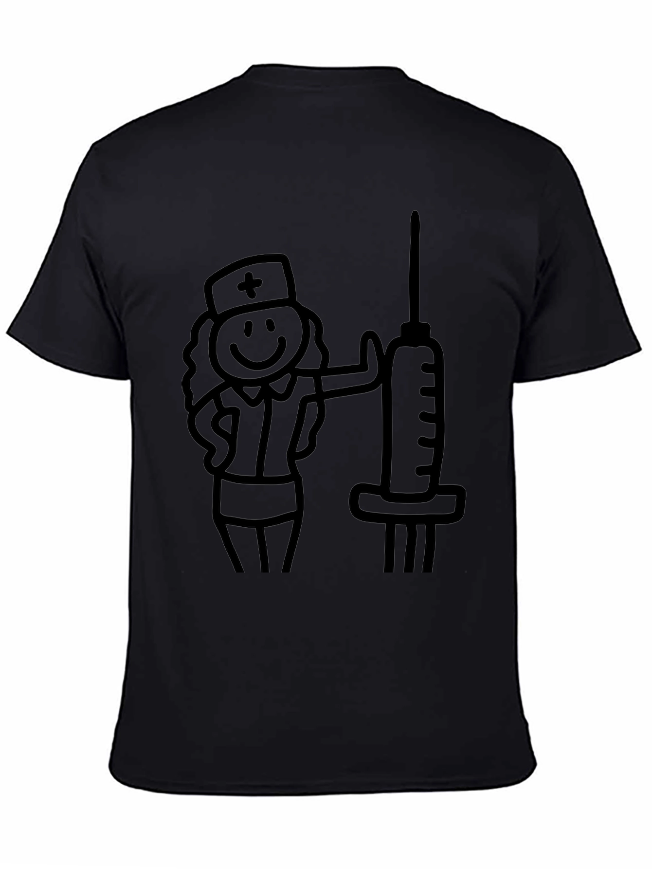 Novelty Nurse & Syringe Graphic Tee
