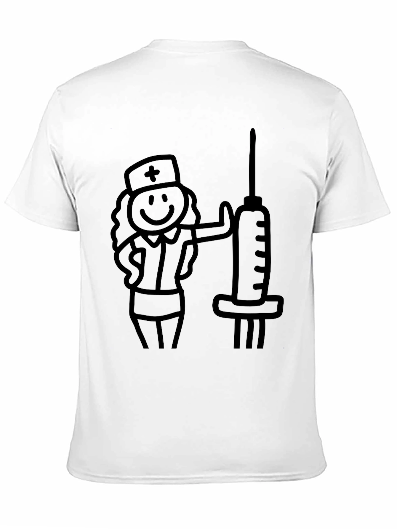 Novelty Nurse & Syringe Graphic Tee