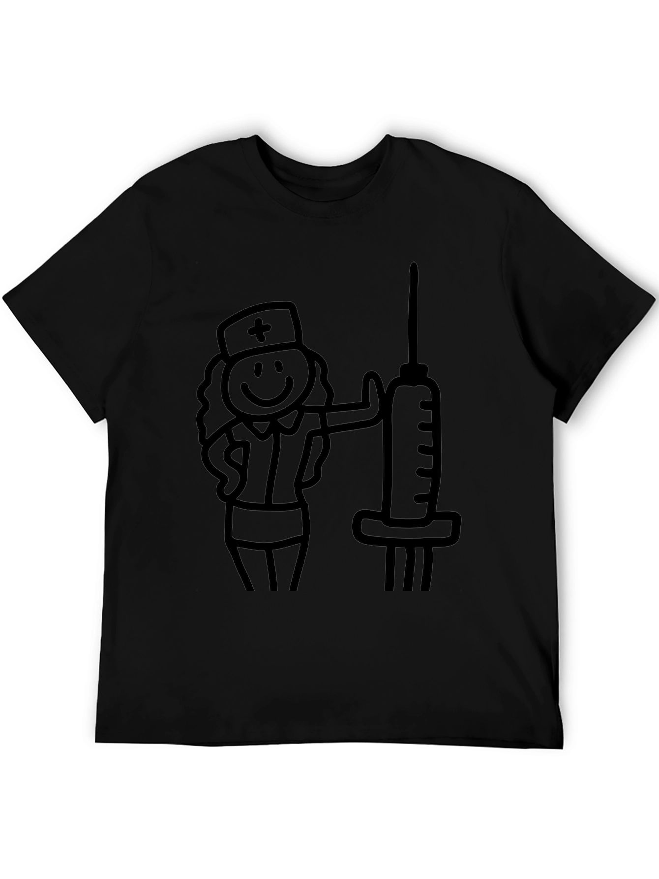 Novelty Nurse & Syringe Graphic Tee