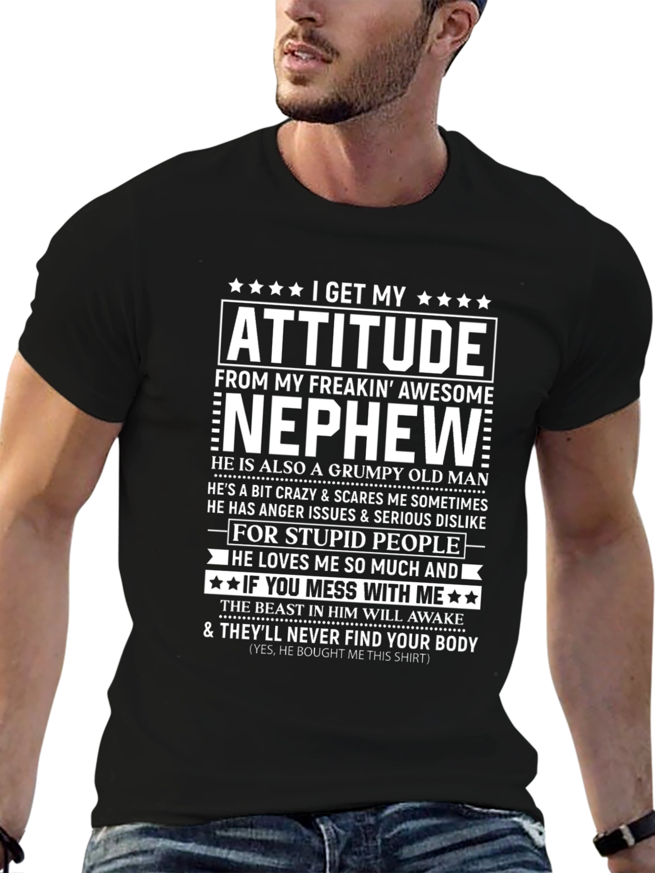 Funny Nephew Attitude Graphic T-Shirt