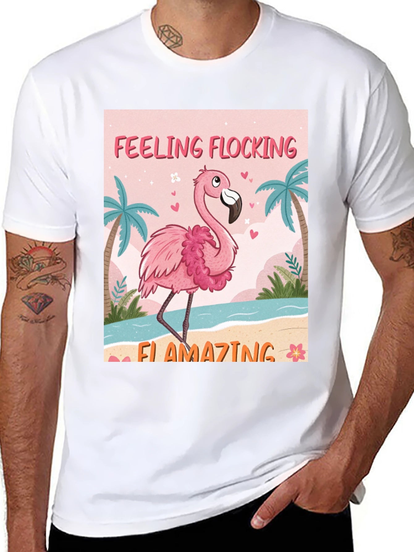 Feeling Flocking Flamazing Flamingo Graphic Tee