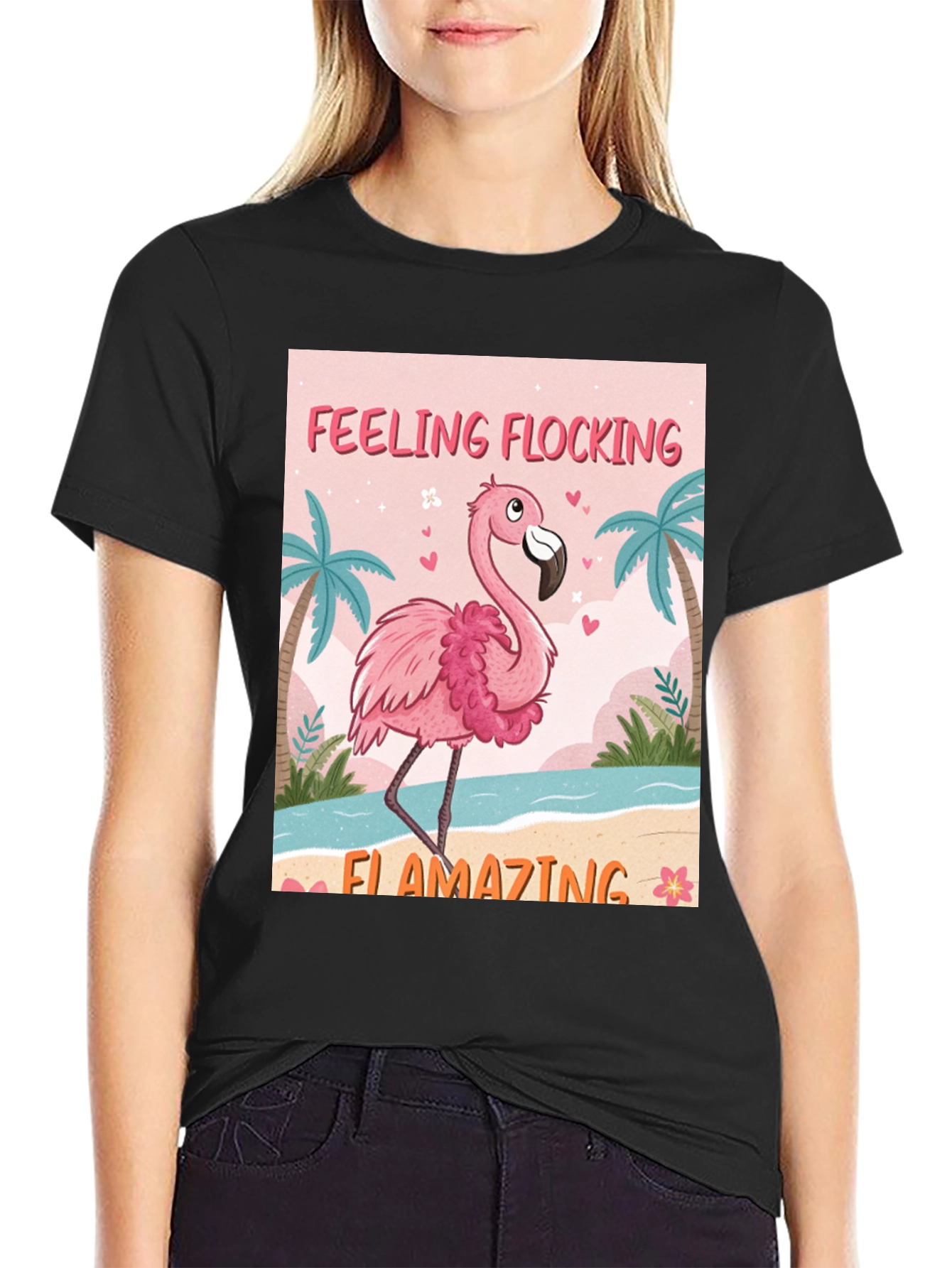 Feeling Flocking Flamazing Flamingo Graphic Tee