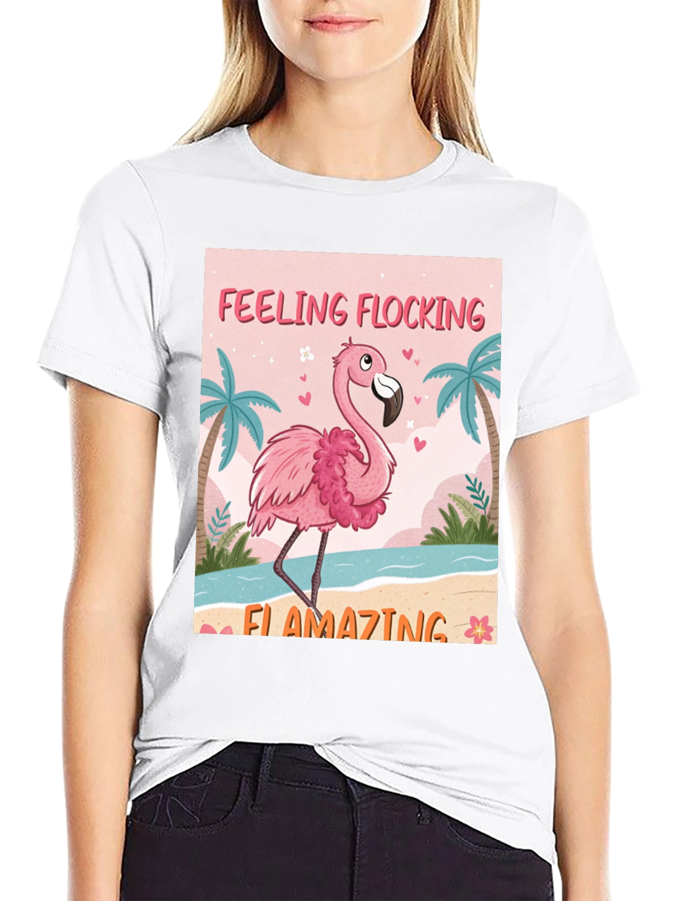 Feeling Flocking Flamazing Flamingo Graphic Tee