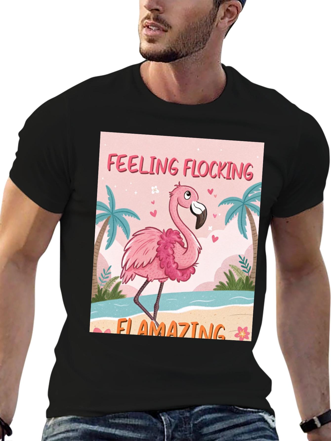 Feeling Flocking Flamazing Flamingo Graphic Tee