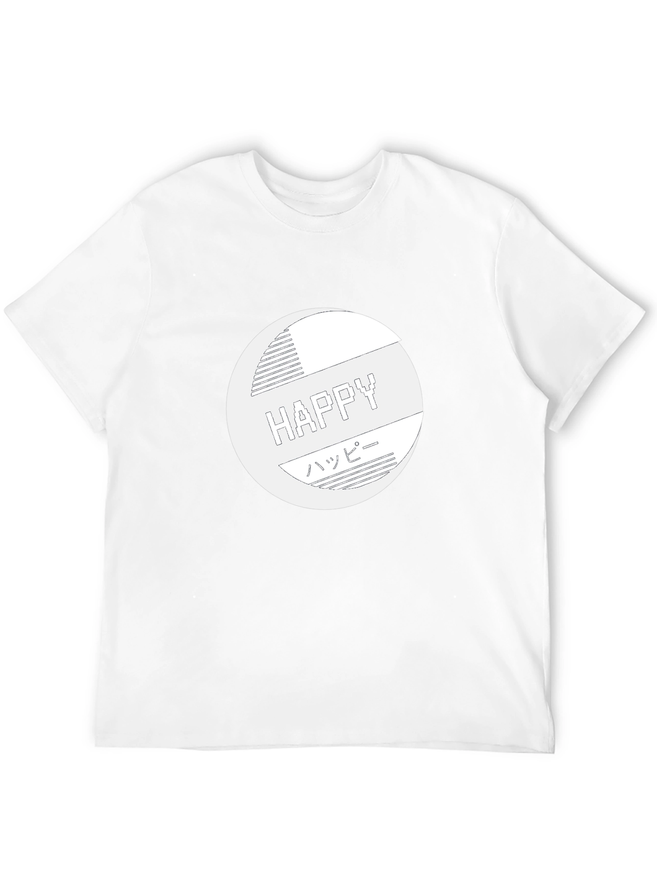 Happy Graphic Tee - Stylish Black T-Shirt