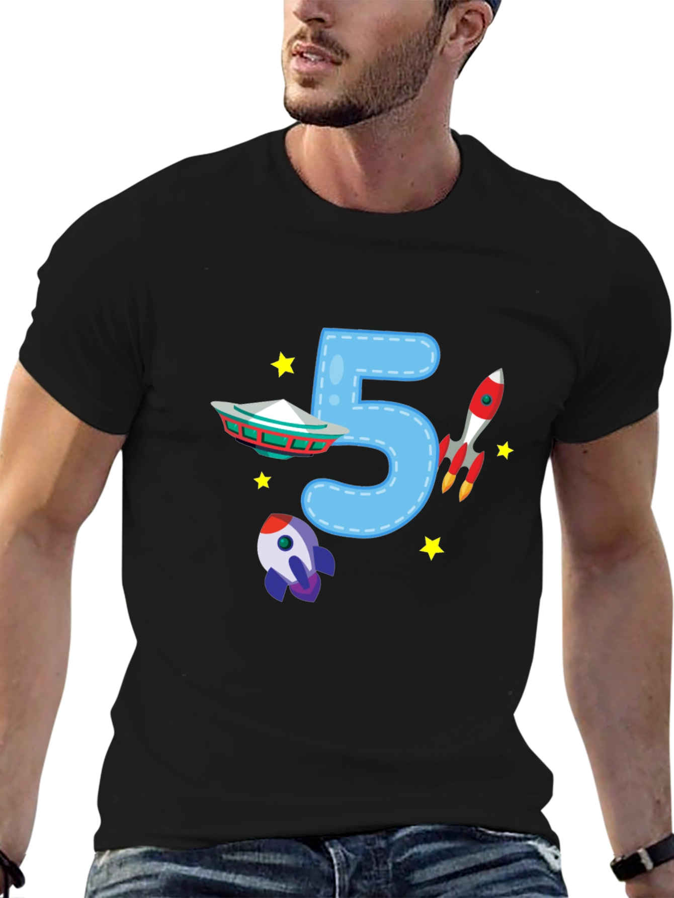 Cute Space Birthday Shirt - 5 Design