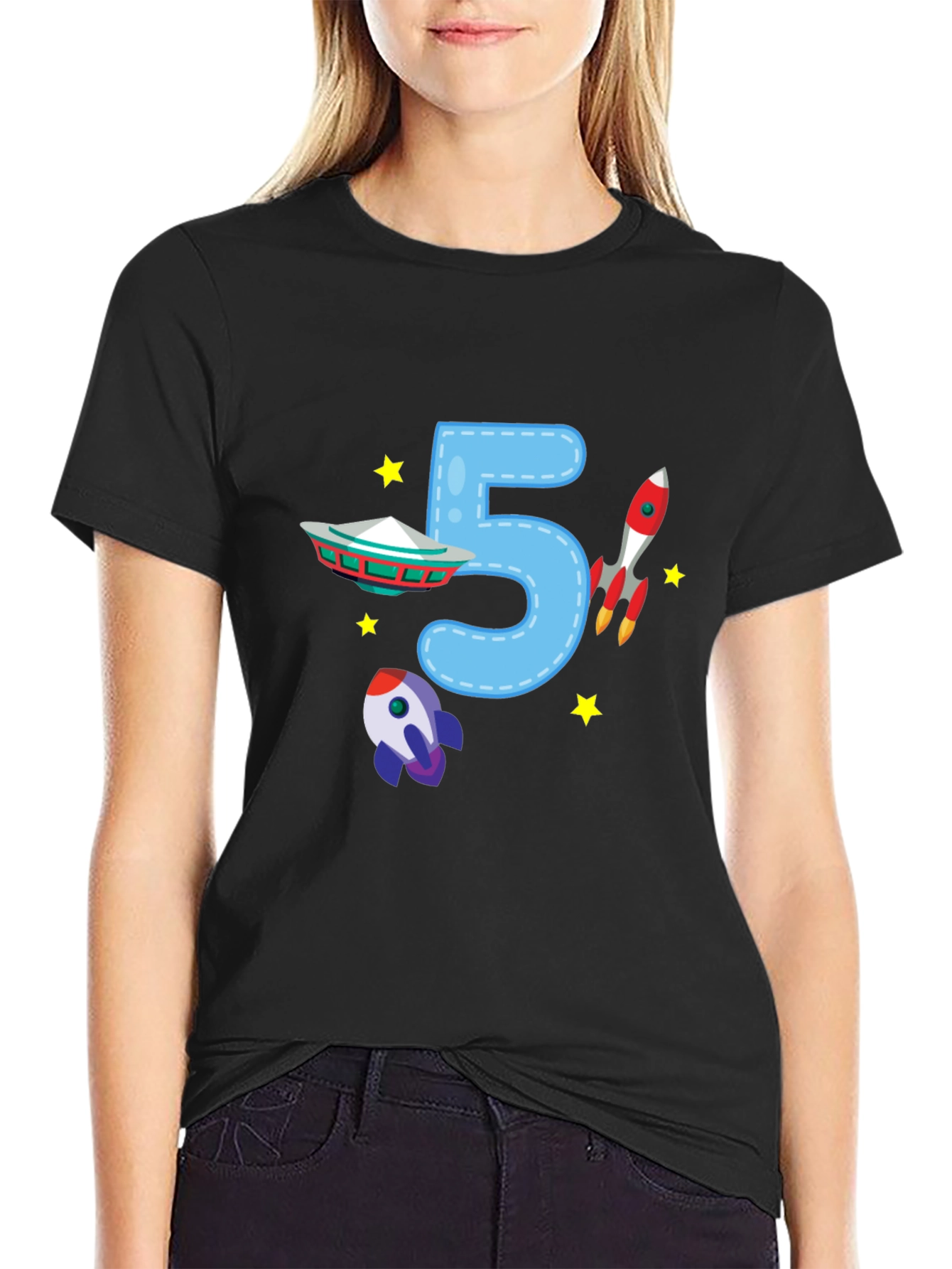 Cute Space Birthday Shirt - 5 Design