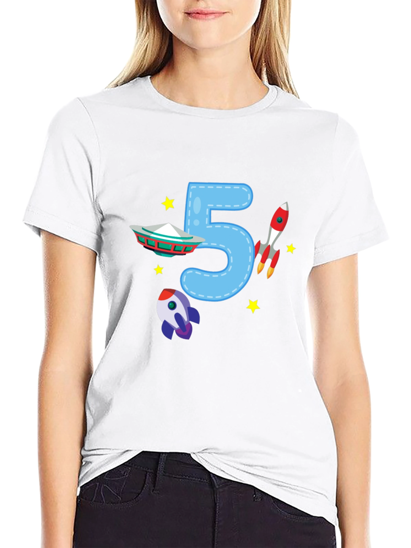 Cute Space Birthday Shirt - 5 Design