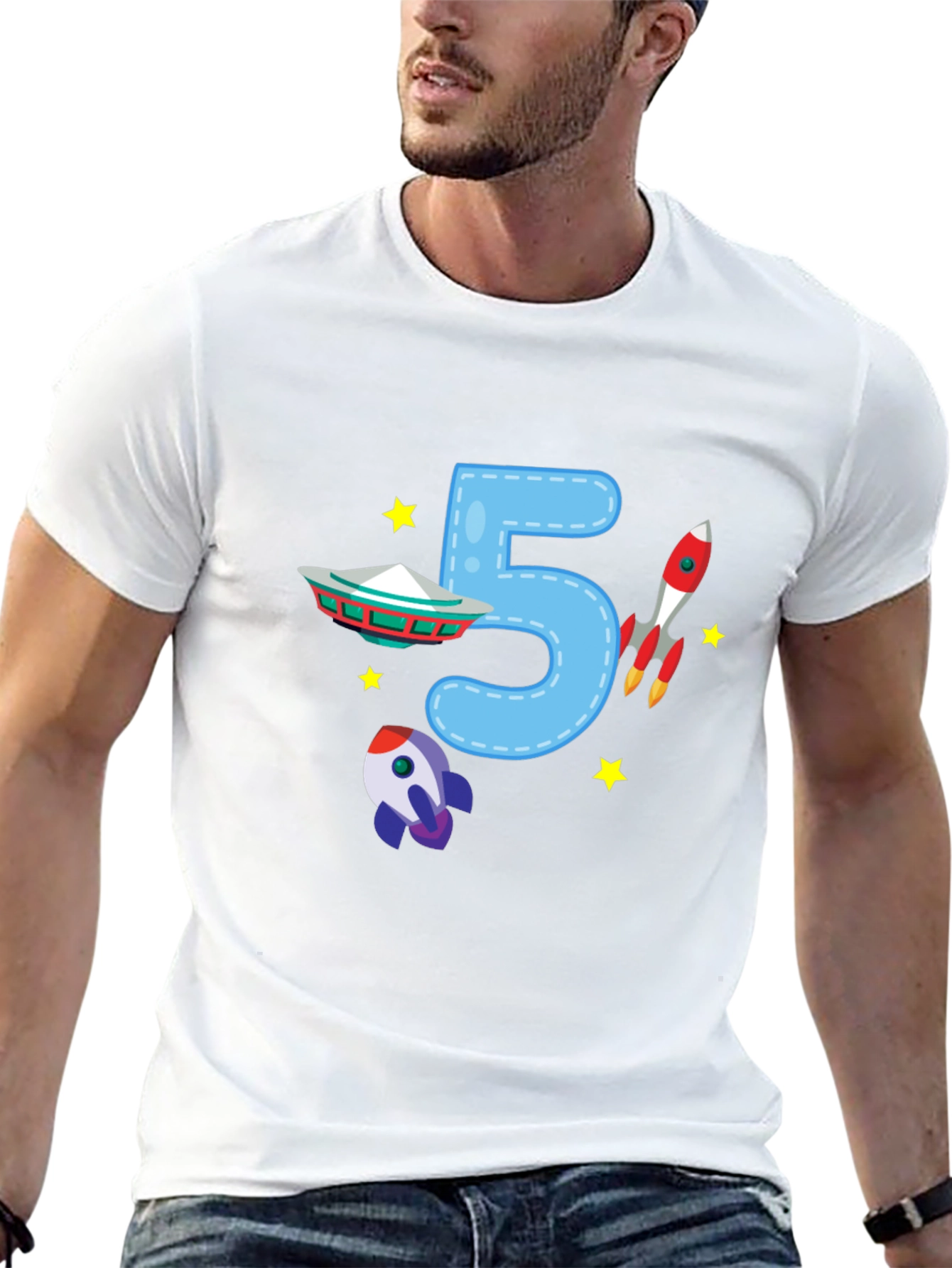 Cute Space Birthday Shirt - 5 Design