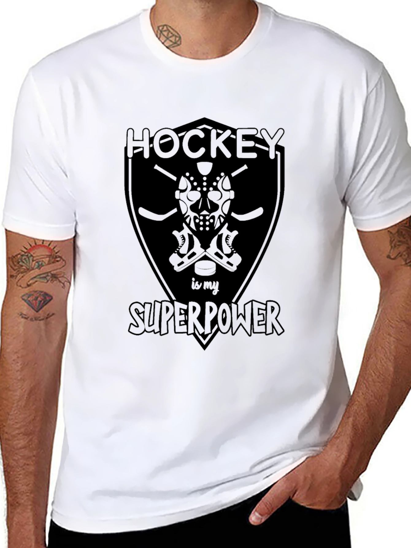 Hockey is My Superpower T-Shirt - Black