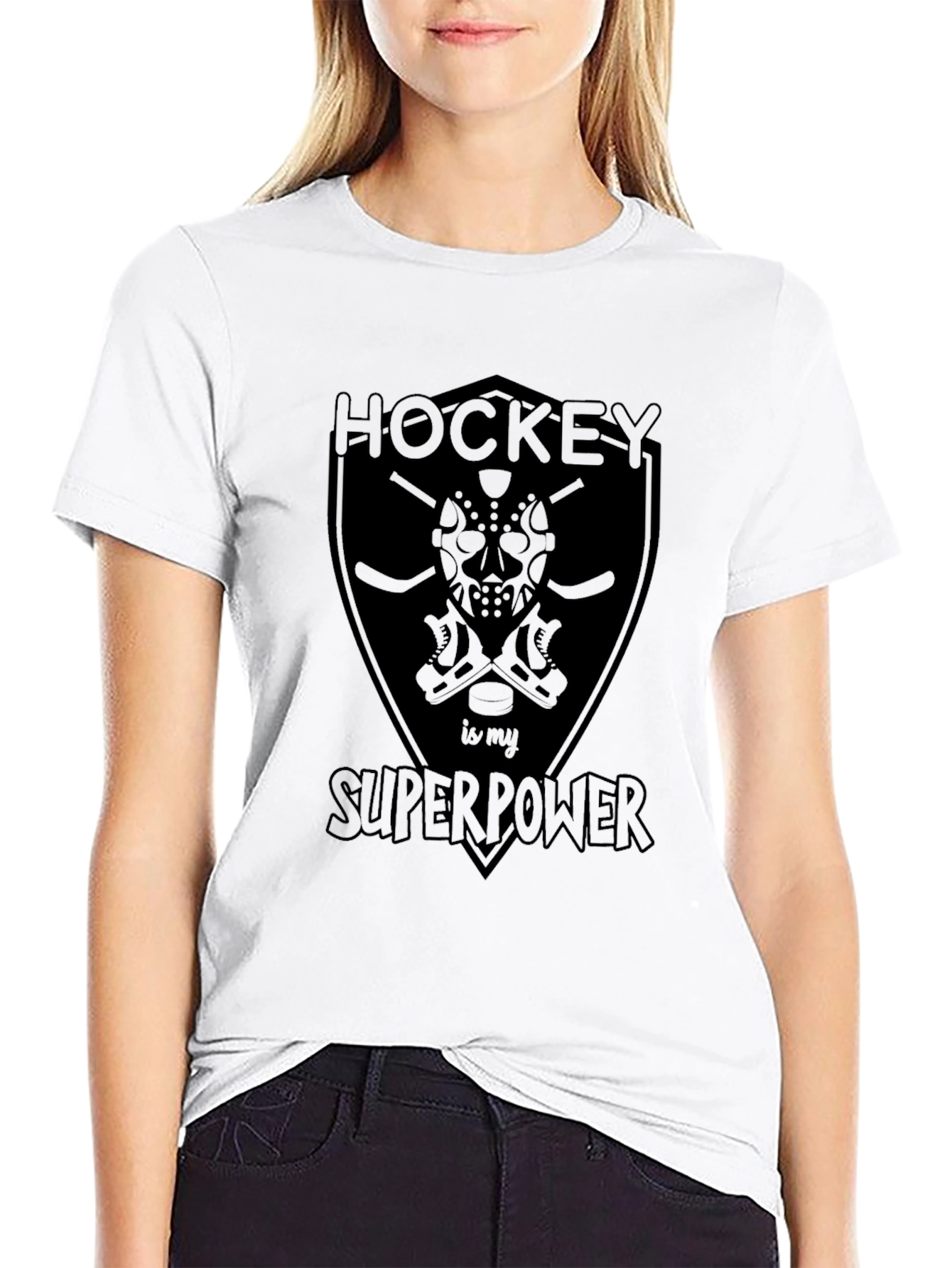 Hockey is My Superpower T-Shirt - Black