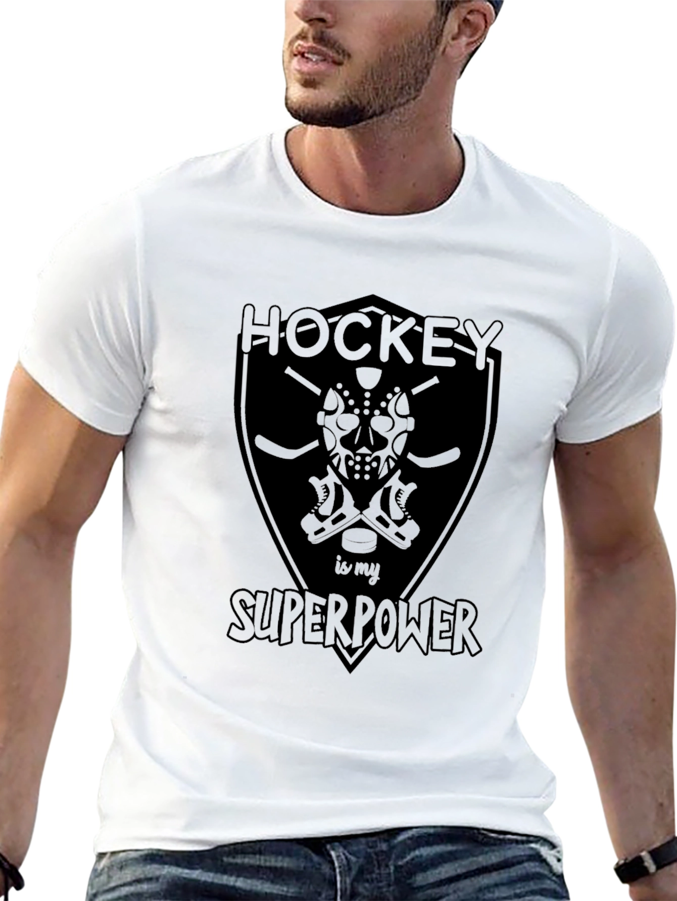 Hockey is My Superpower T-Shirt - Black