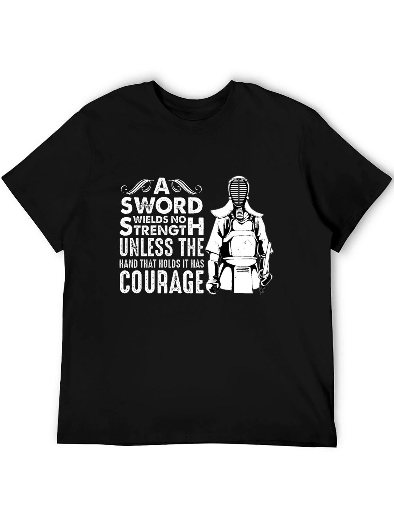 Courage Sword T-Shirt - Kendo Warrior Design