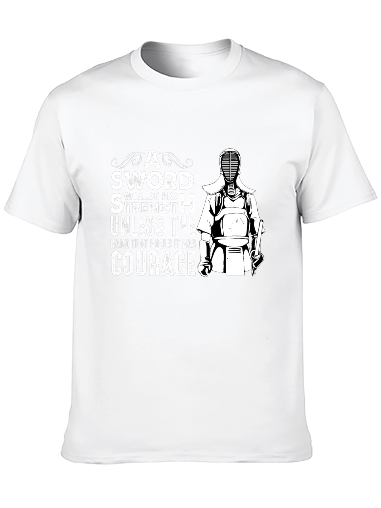 Courage Sword T-Shirt - Kendo Warrior Design