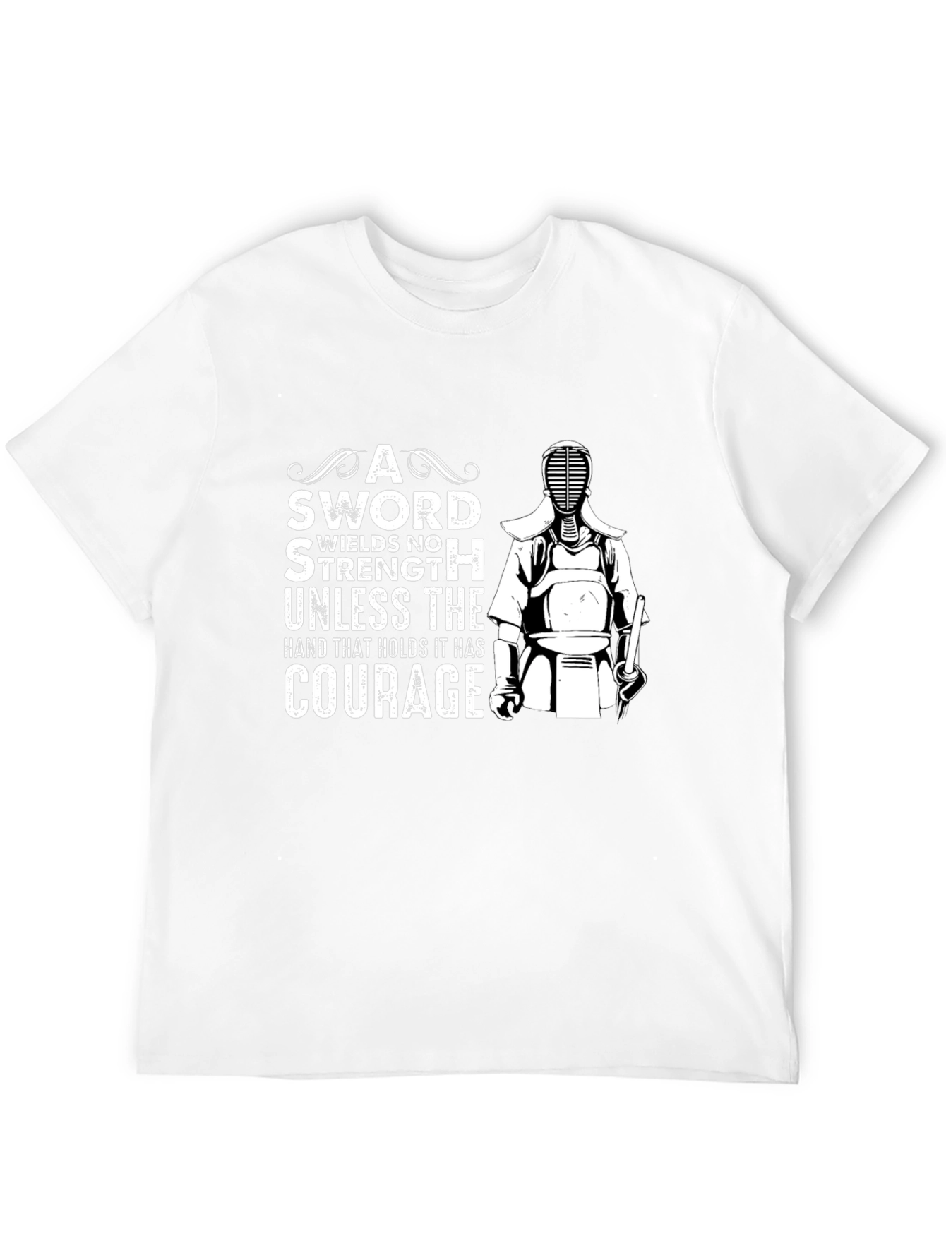 Courage Sword T-Shirt - Kendo Warrior Design