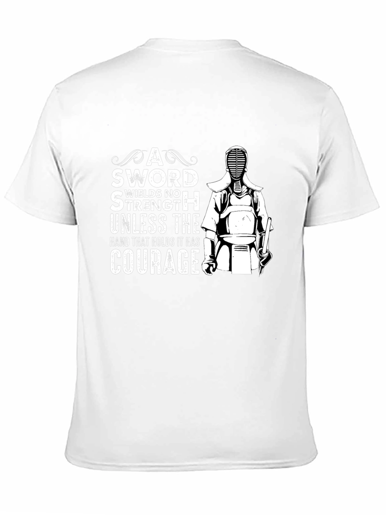 Courage Sword T-Shirt - Kendo Warrior Design