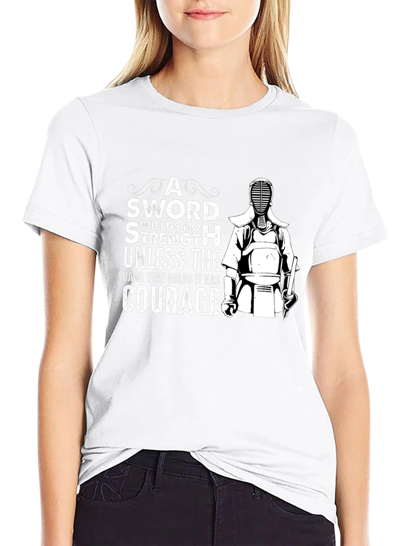 Courage Sword T-Shirt - Kendo Warrior Design