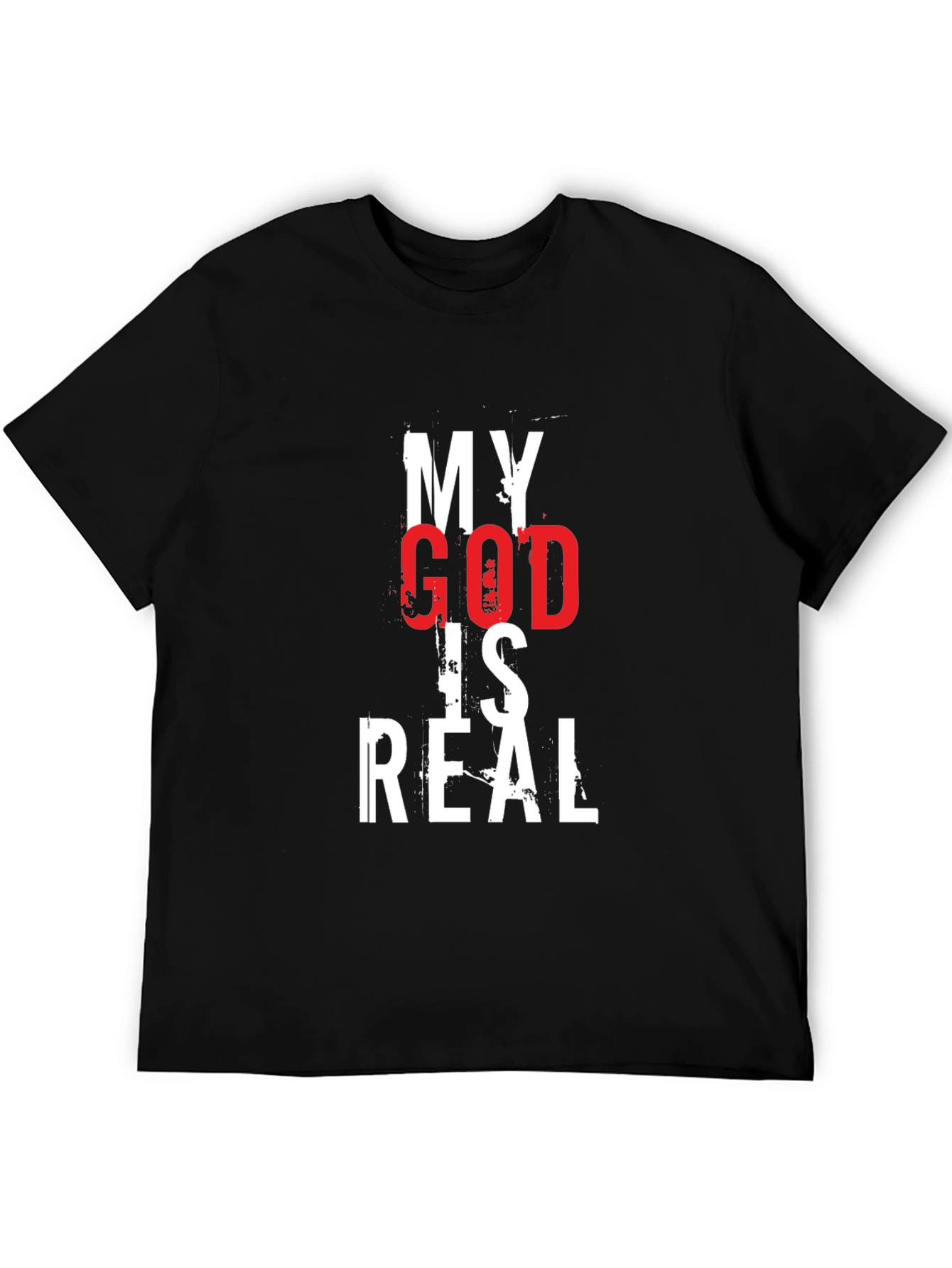 My God Is Real Graphic Tee - Black