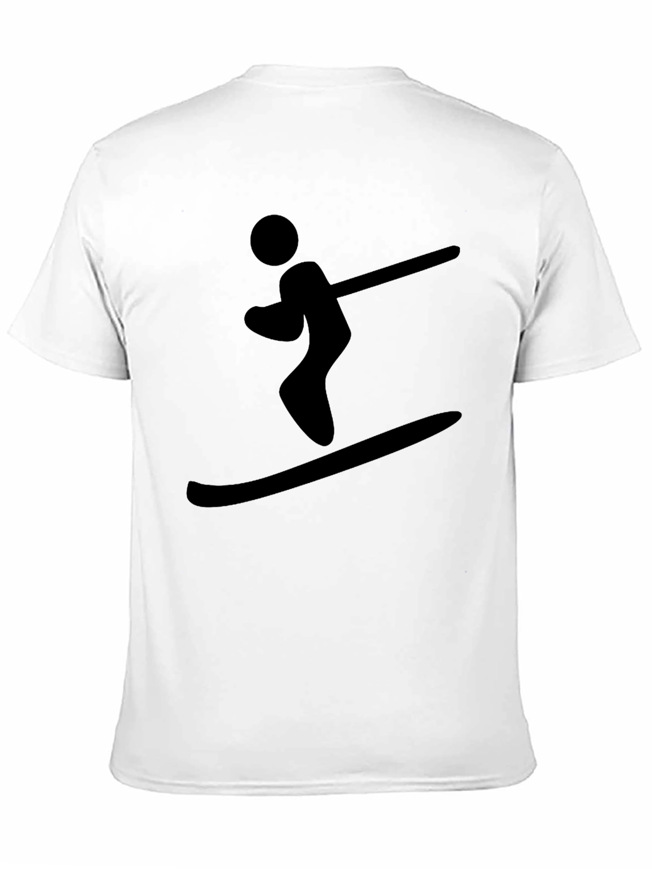 Black Skier Graphic Tee - Cool Sportswear
