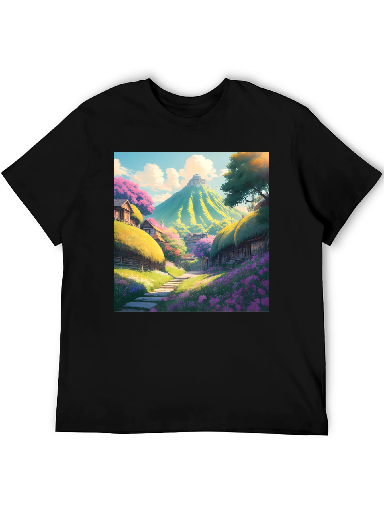 Scenic Mountain Village Graphic Tee