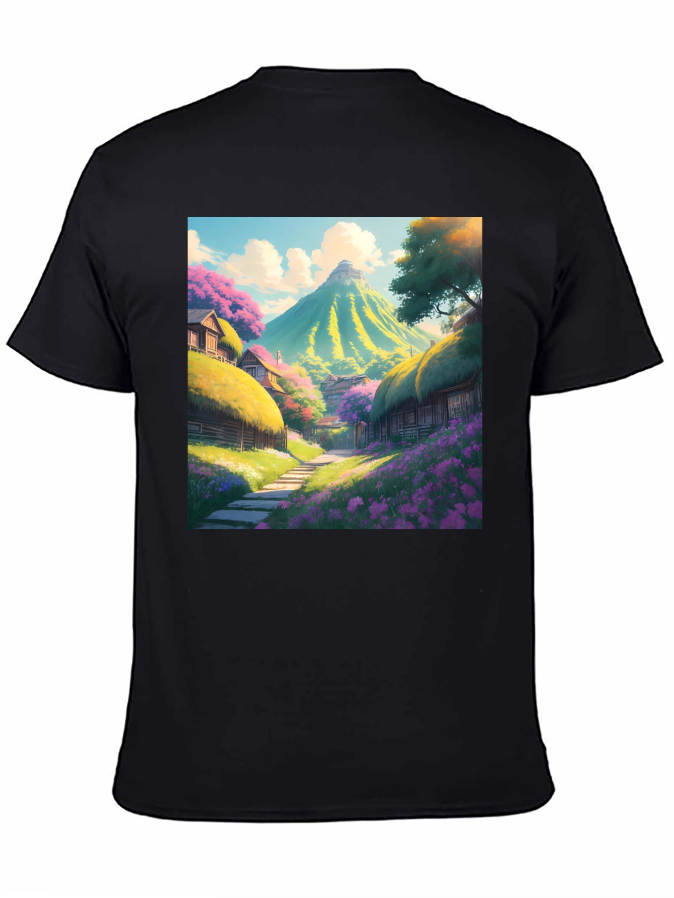 Scenic Mountain Village Graphic Tee