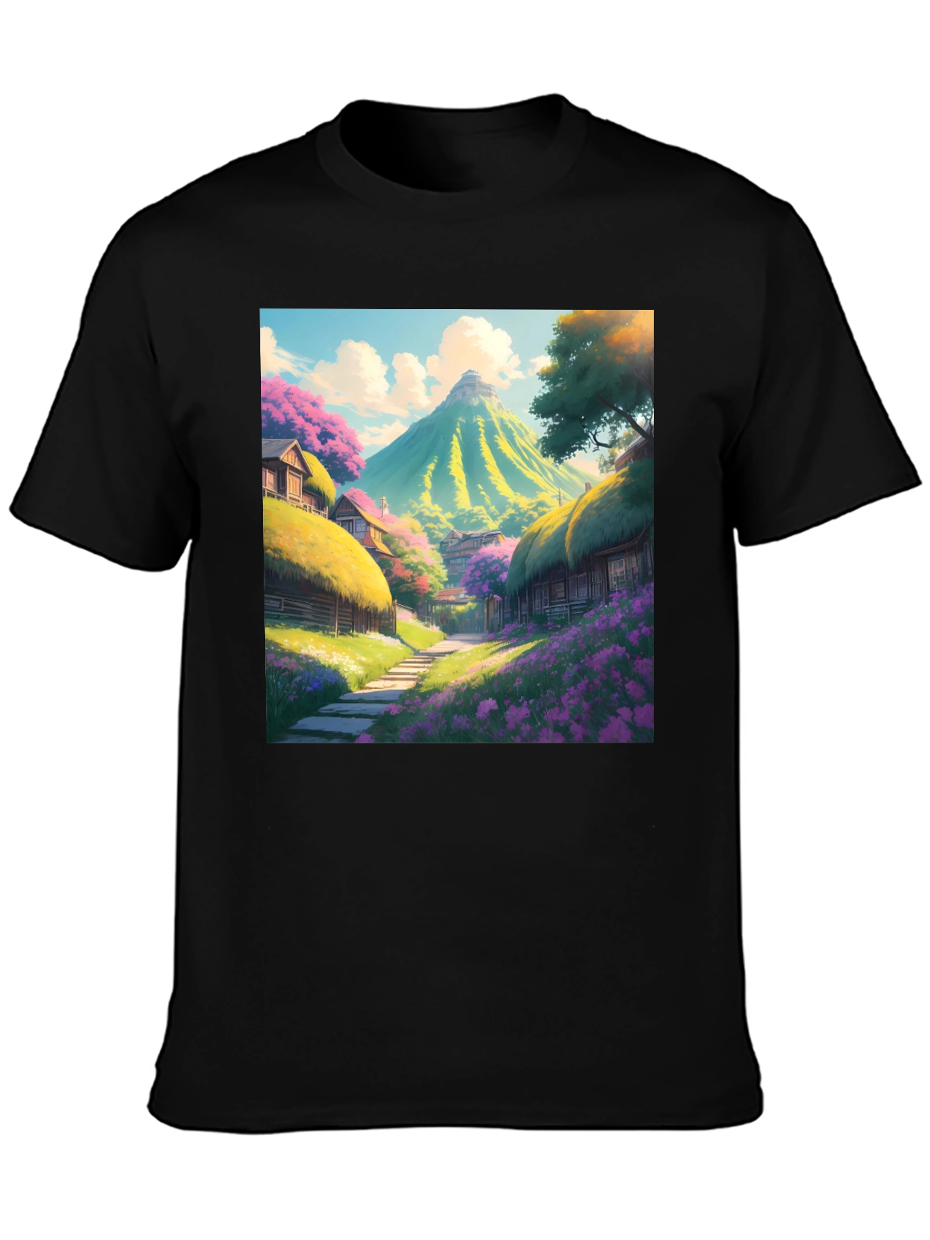 Scenic Mountain Village Graphic Tee