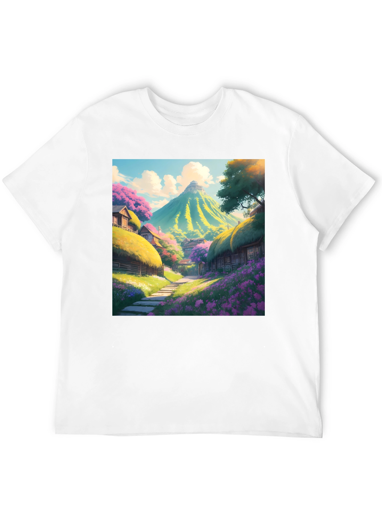 Scenic Mountain Village Graphic Tee