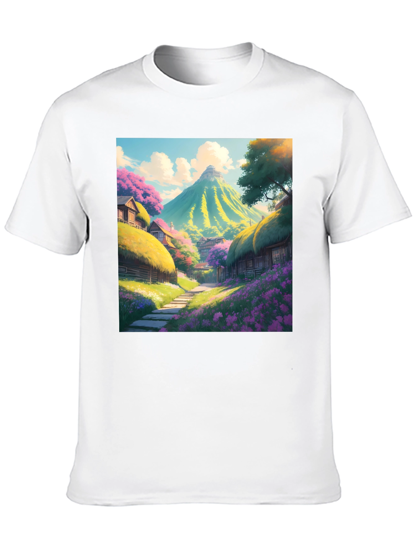 Scenic Mountain Village Graphic Tee