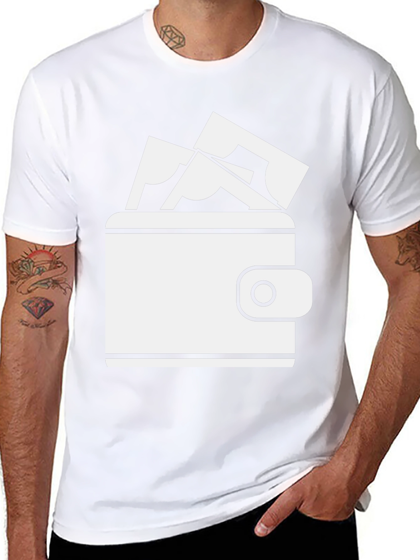 Money Wallet Black Graphic Tee Shirt