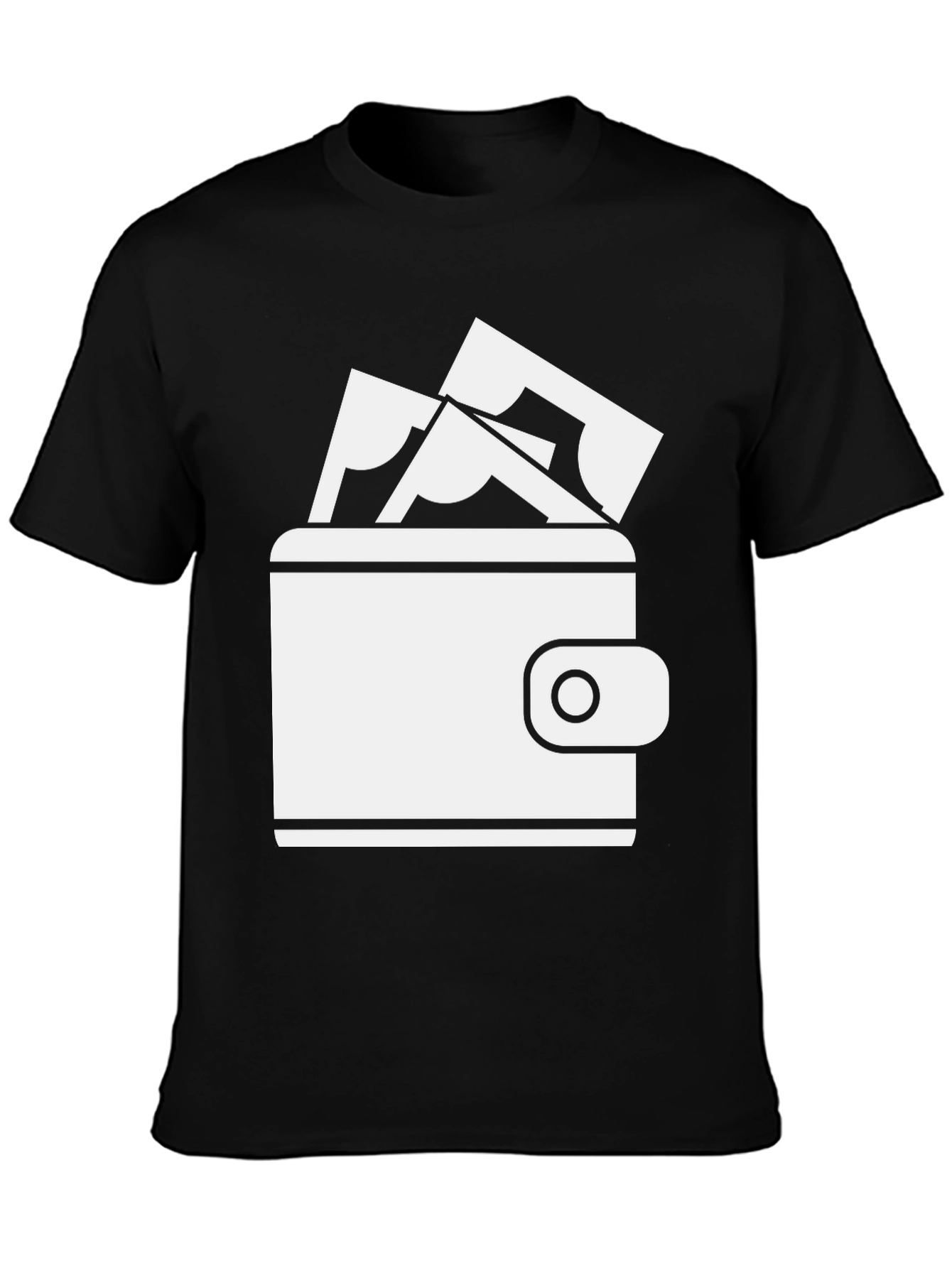 Money Wallet Black Graphic Tee Shirt