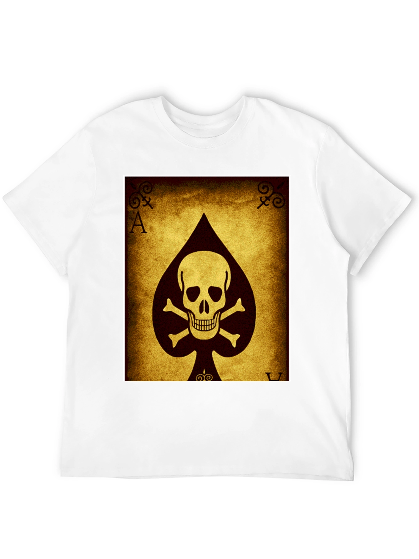 Ace of Spades Skull T-Shirt - Black Cotton Tee