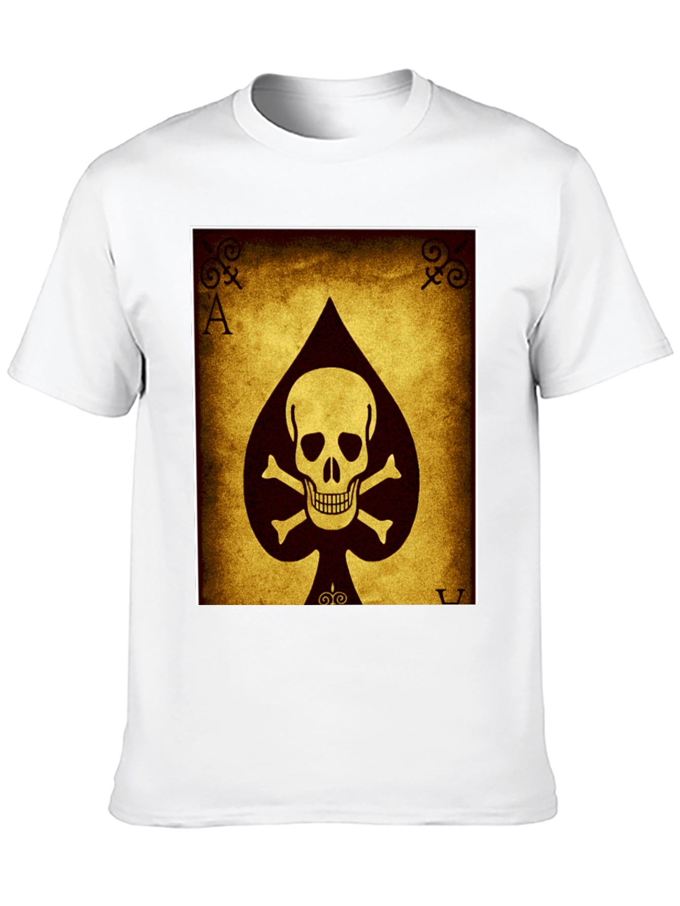 Ace of Spades Skull T-Shirt - Black Cotton Tee