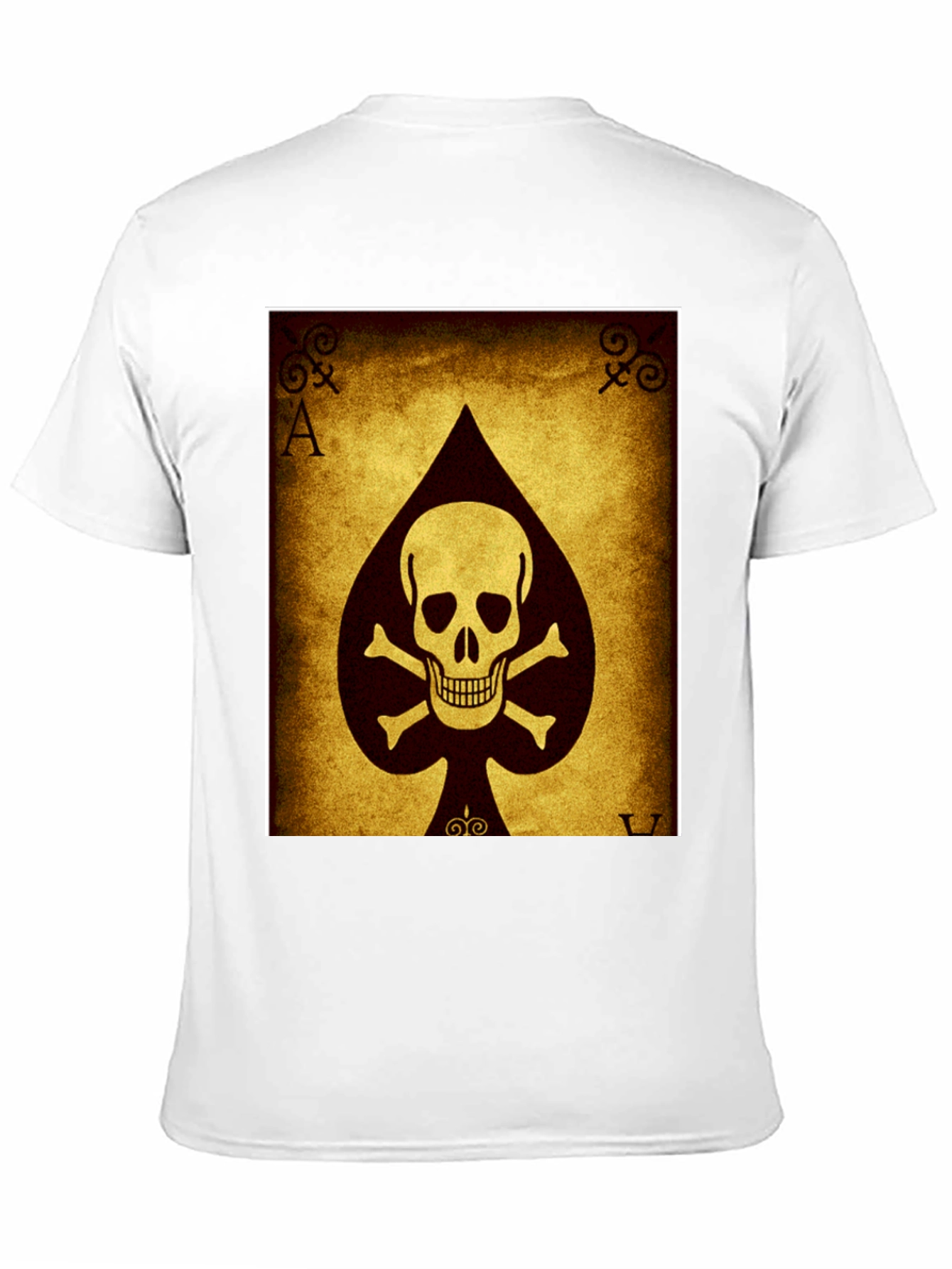 Ace of Spades Skull T-Shirt - Black Cotton Tee