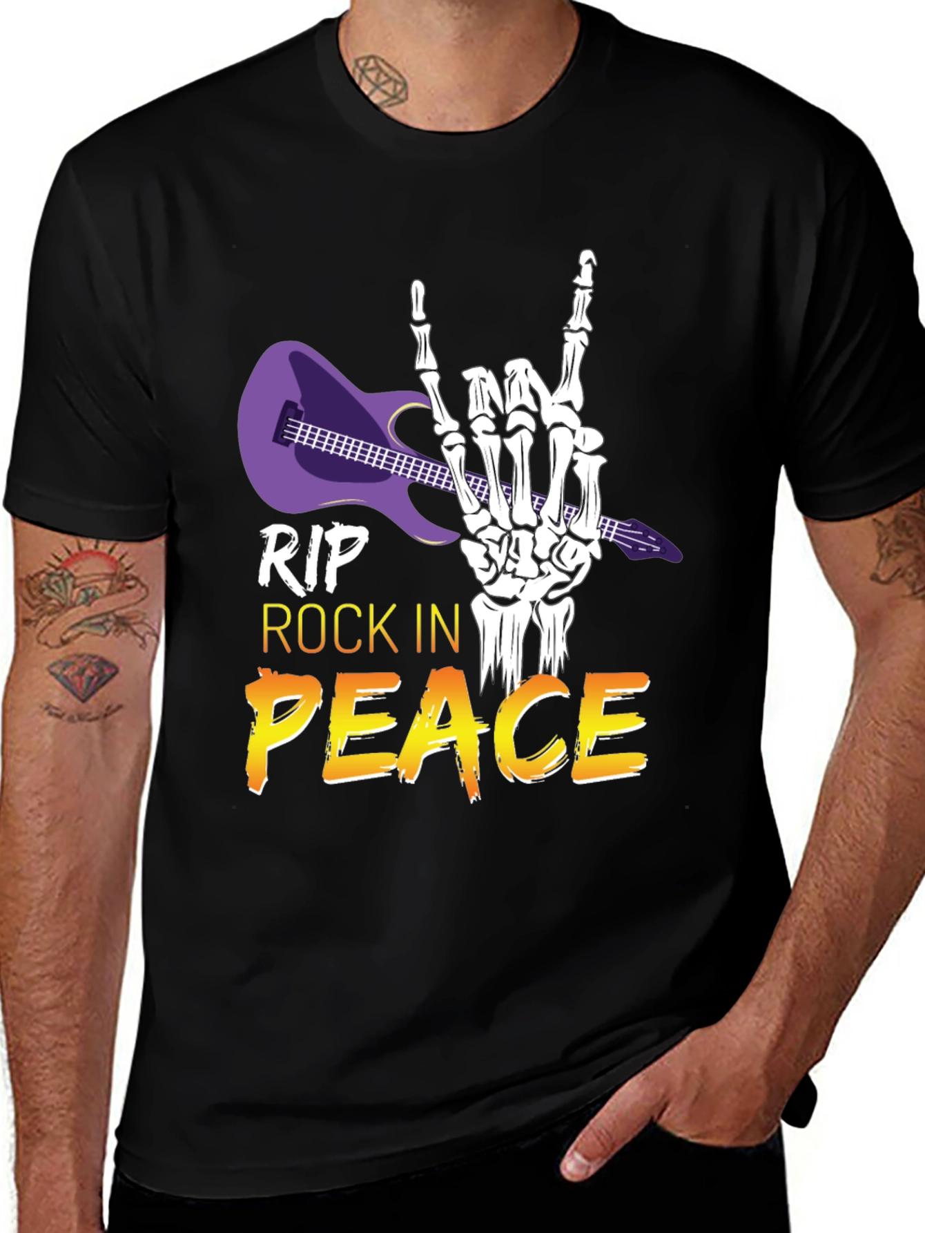 RIP Rock in Peace T-Shirt Rock Hand Gesture