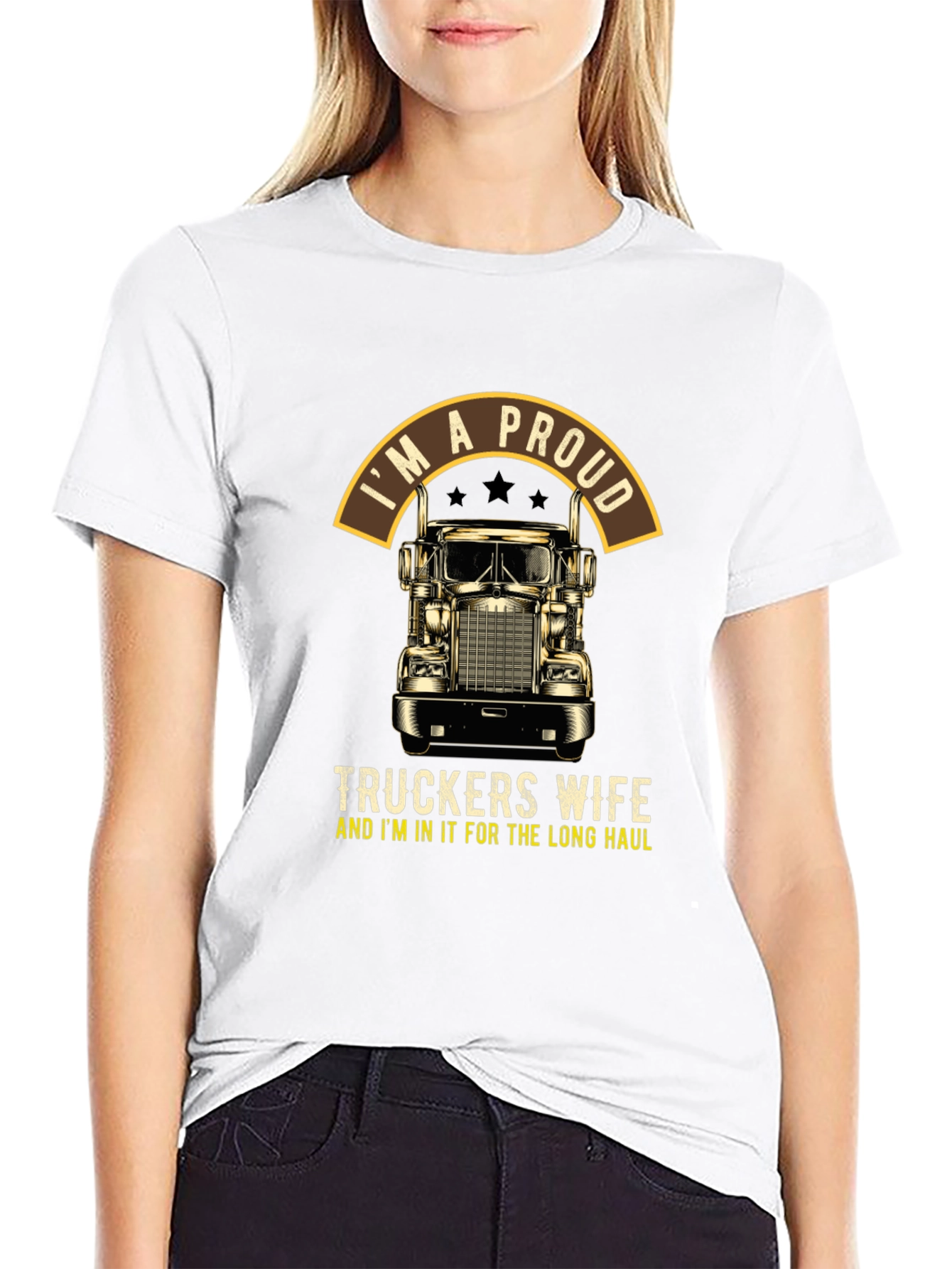 Proud Truckers Wife T-Shirt: Long Haul Pride