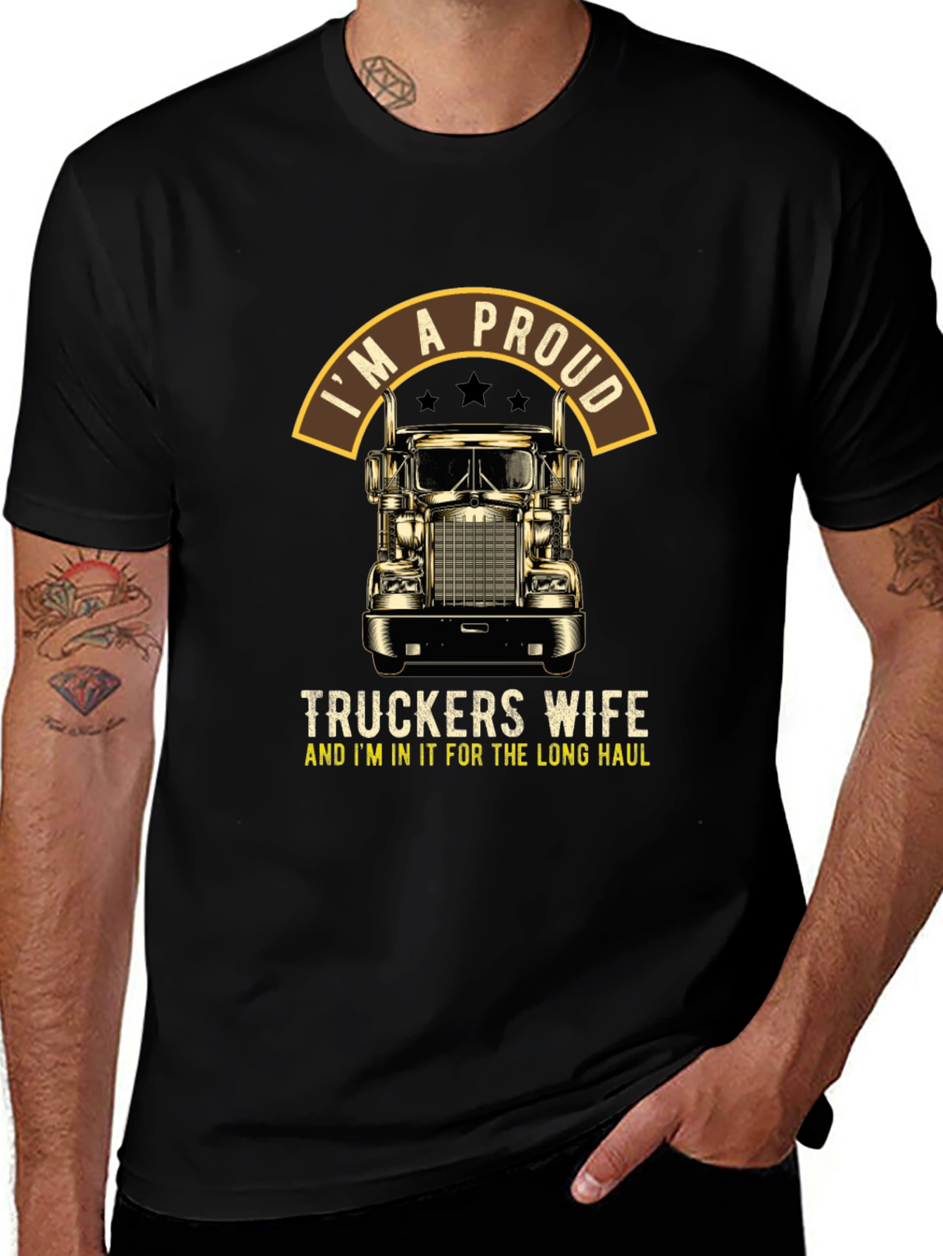 Proud Truckers Wife T-Shirt: Long Haul Pride