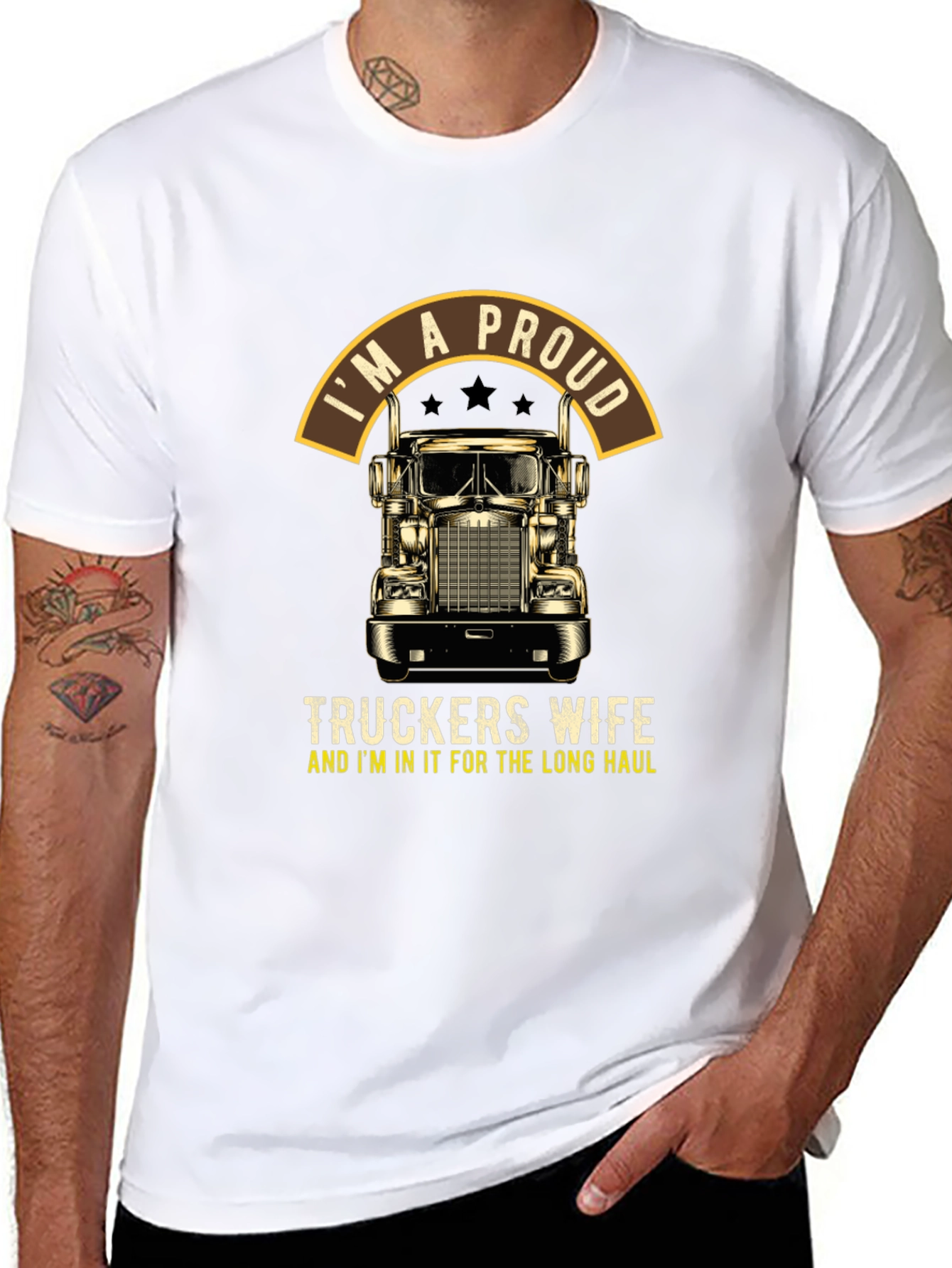 Proud Truckers Wife T-Shirt: Long Haul Pride