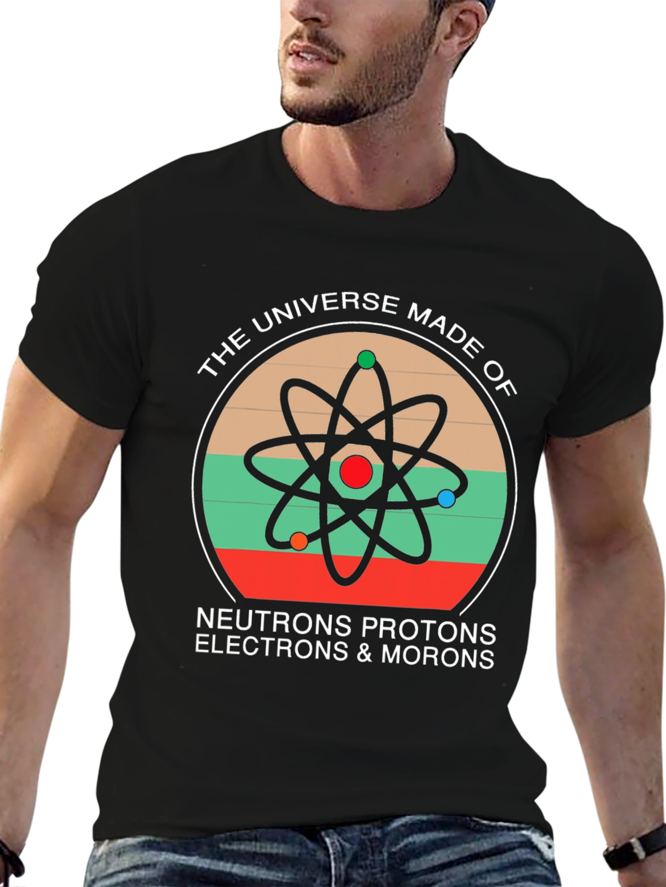 Universe Atoms Graphic Tee for Science Lovers