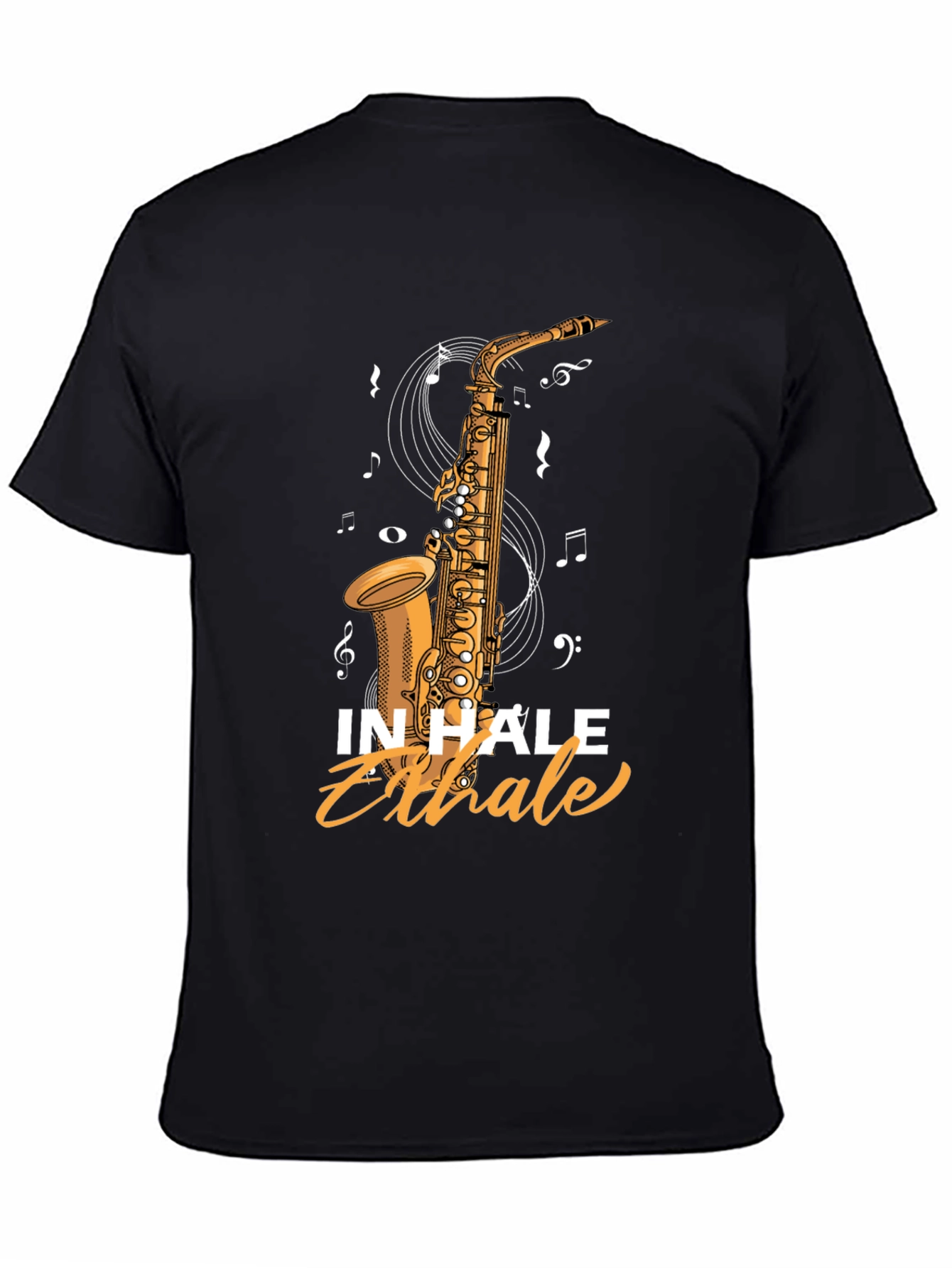 Inhale Exhale Saxophone Graphic Tee