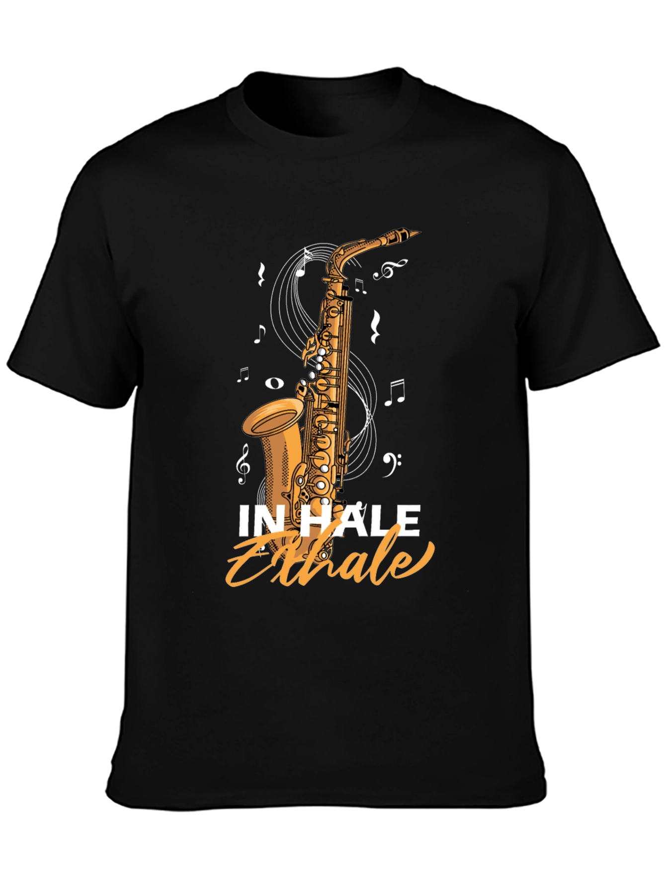 Inhale Exhale Saxophone Graphic Tee