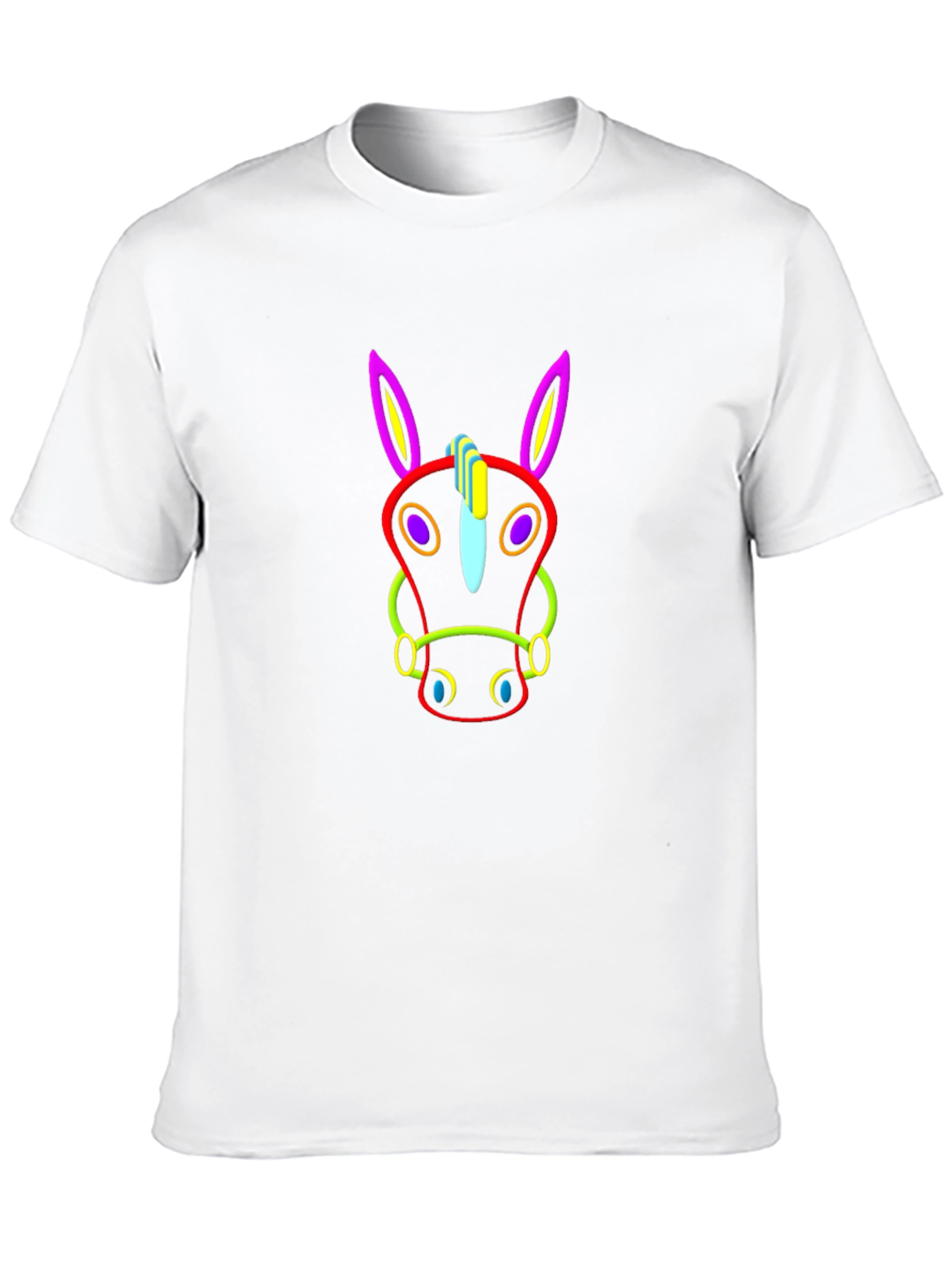 Neon Horse Graphic Tee - Mens Black T-Shirt