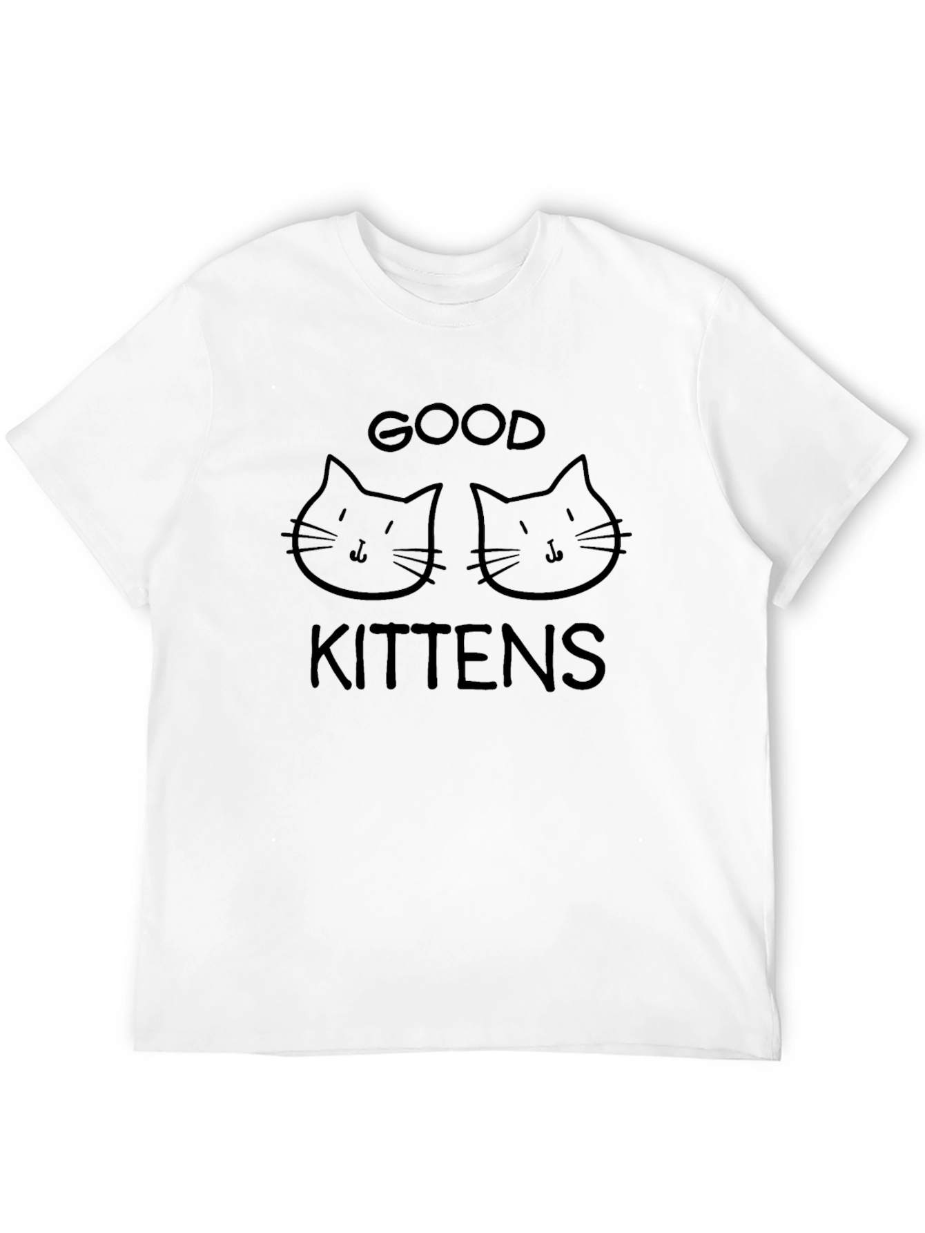 Good Kittens Graphic Tee - Black Cotton T-Shirt