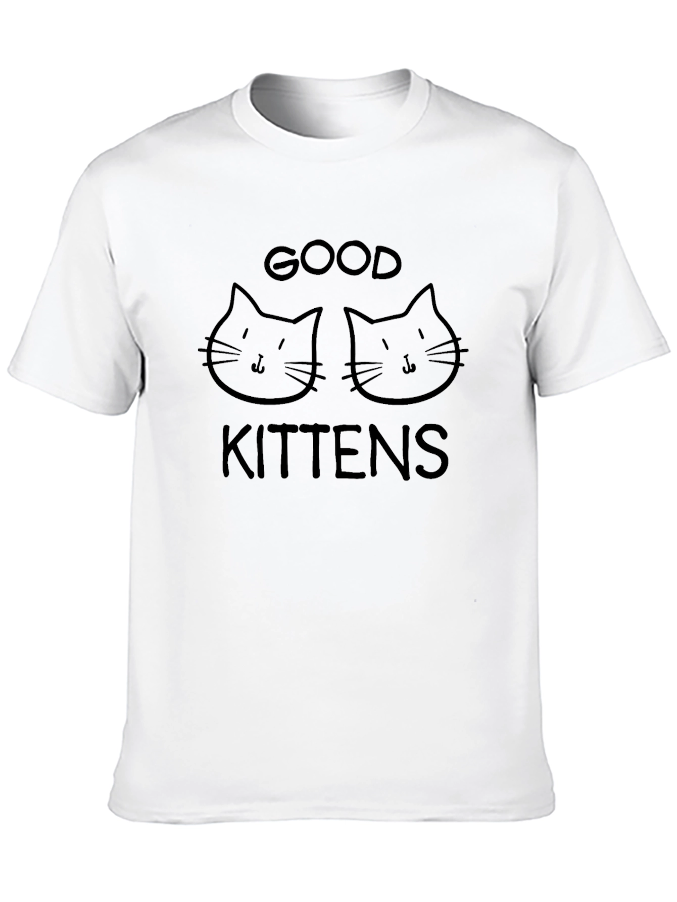 Good Kittens Graphic Tee - Black Cotton T-Shirt