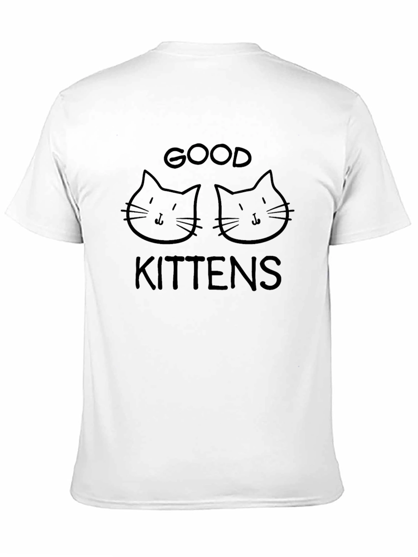 Good Kittens Graphic Tee - Black Cotton T-Shirt